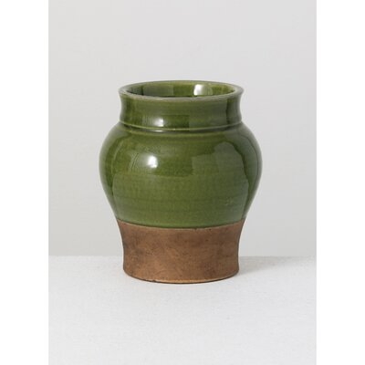 Neven Green/Brown 8'' Ceramic Table Vase - Image 0