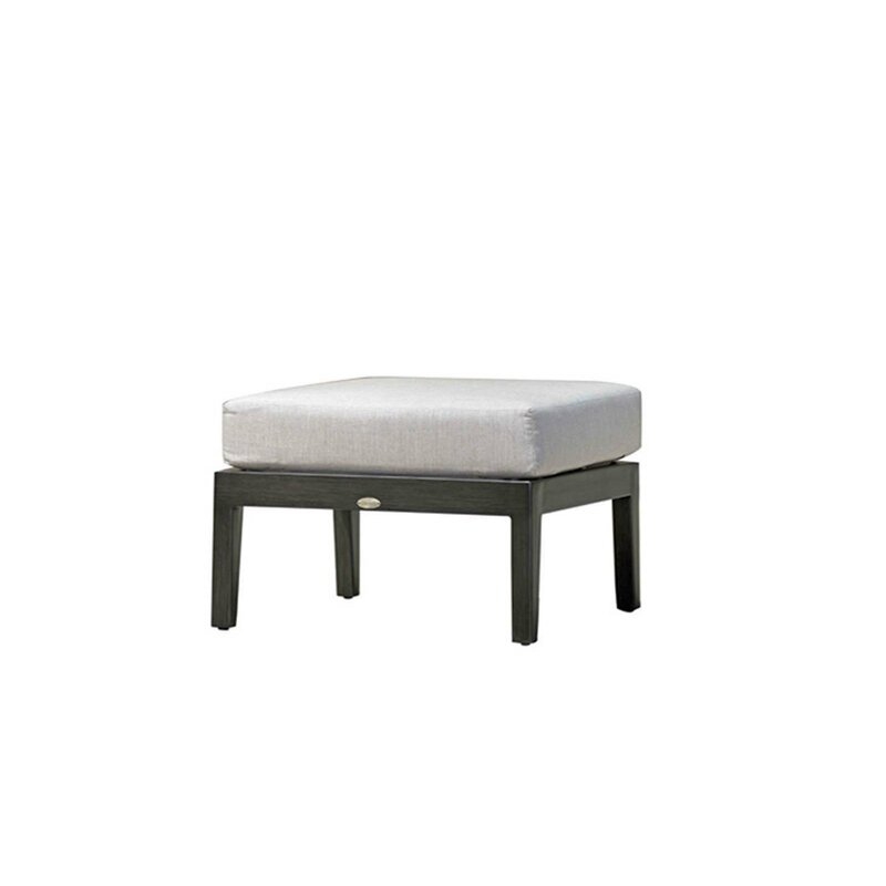 Ratana Lucia Outdoor Ottoman with Cushion Cushion Color: Patchwork Stone - Image 0