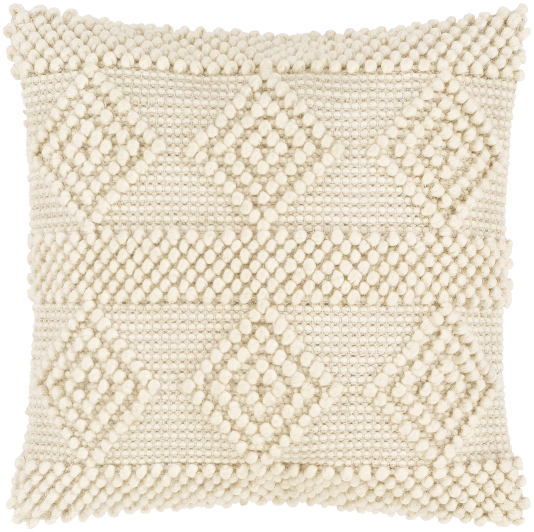Hygge Pillow, 20" x 20", Ivory - with Poly Insert - Image 0