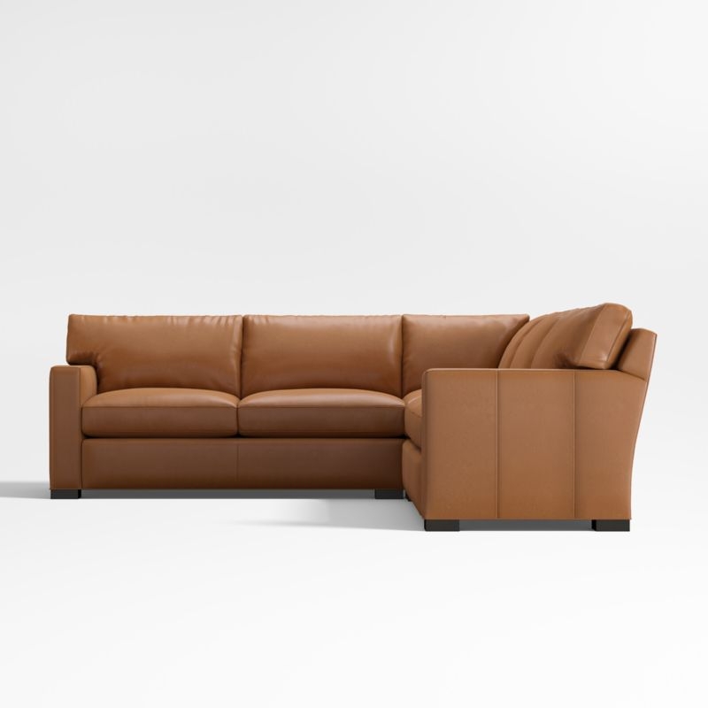 Axis Classic 3-Piece L-Shaped Leather Sectional Sofa - Image 1