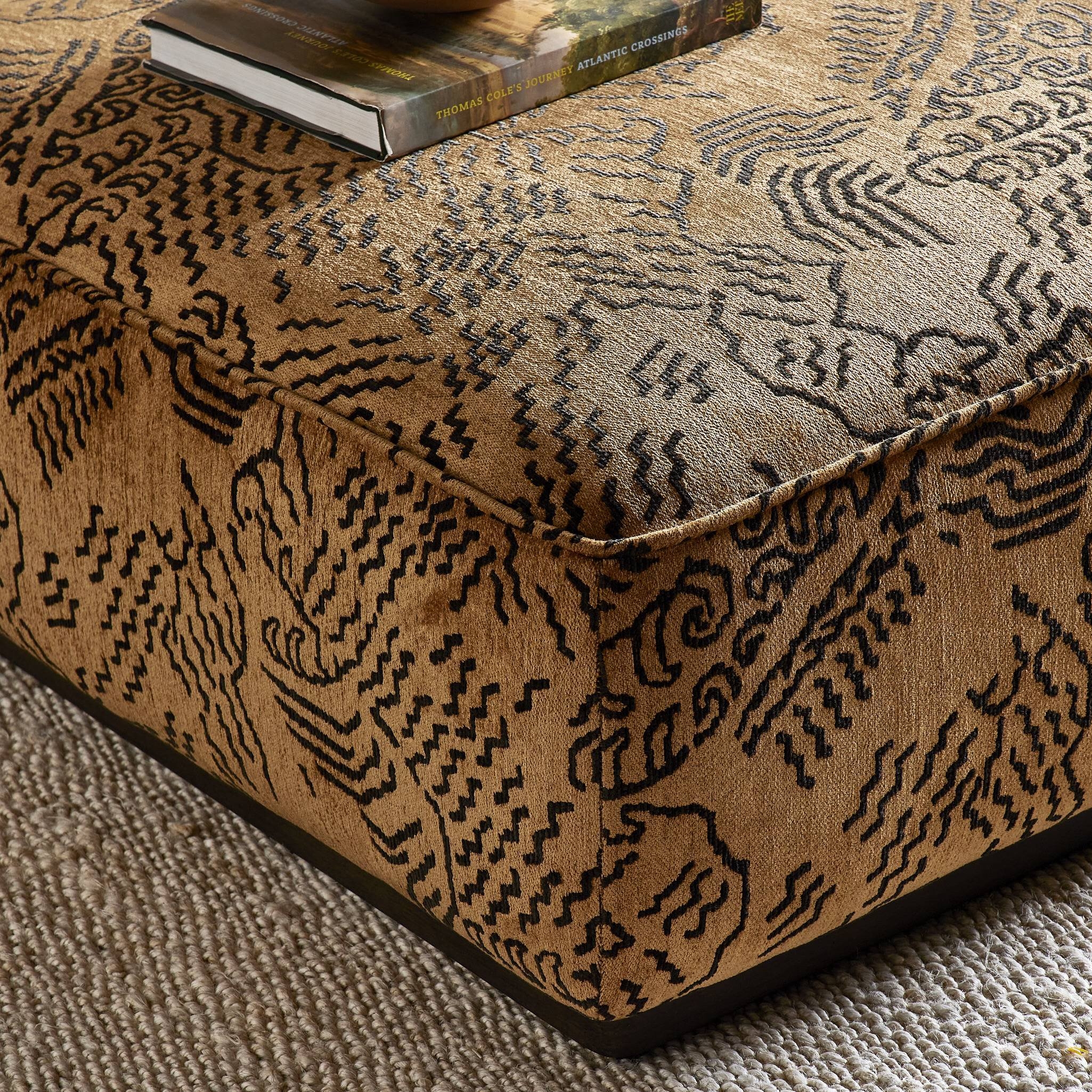 Sinclair Square Ottoman-36" - Balkan Ochre - Image 9