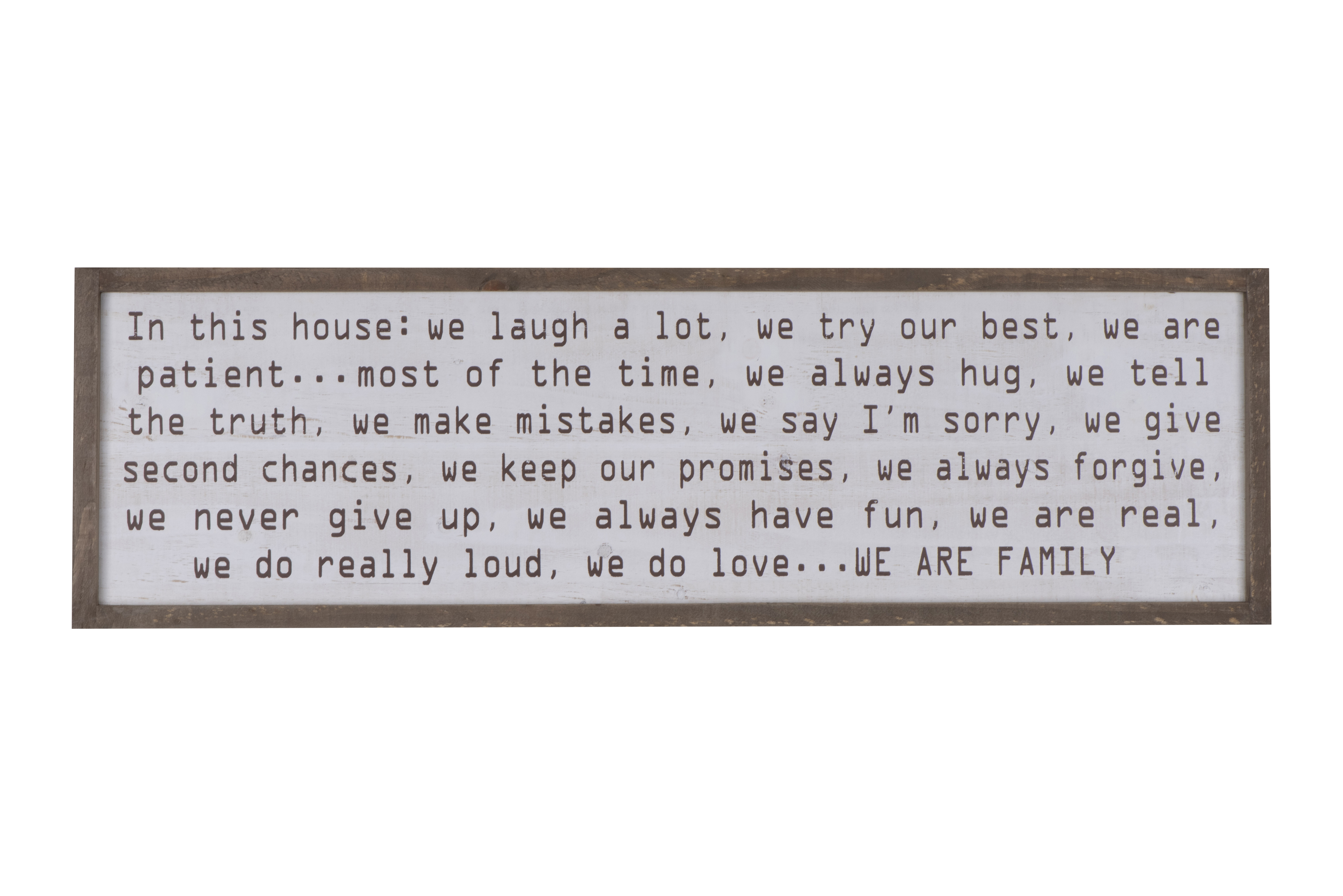 "In this house…" Wood Framed Wall Décor - Image 0