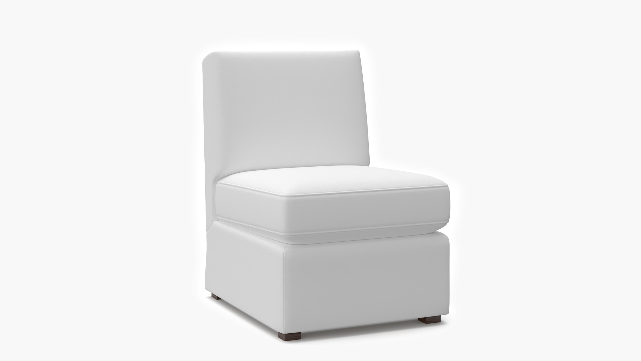 Classic Slipper Chair, White Twill - Image 1