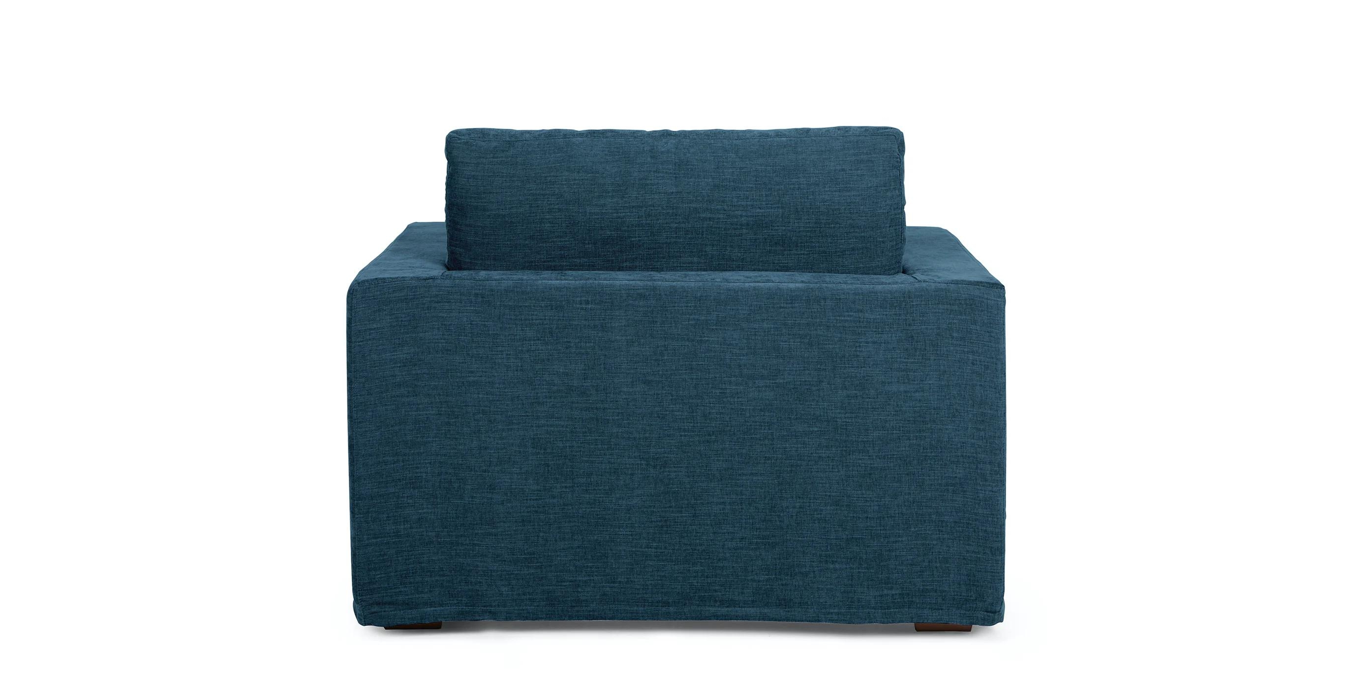 Alzey Slipcover Lounge Chair, Dash Blue - Image 3