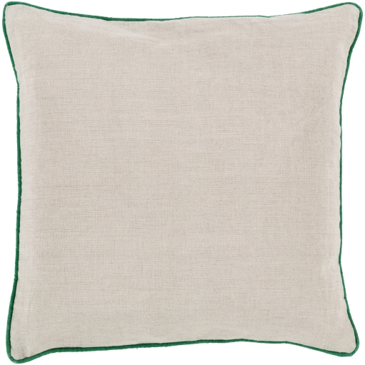 Linen Piped Throw Pillow, 18" x 18", pillow cover only - Image 0