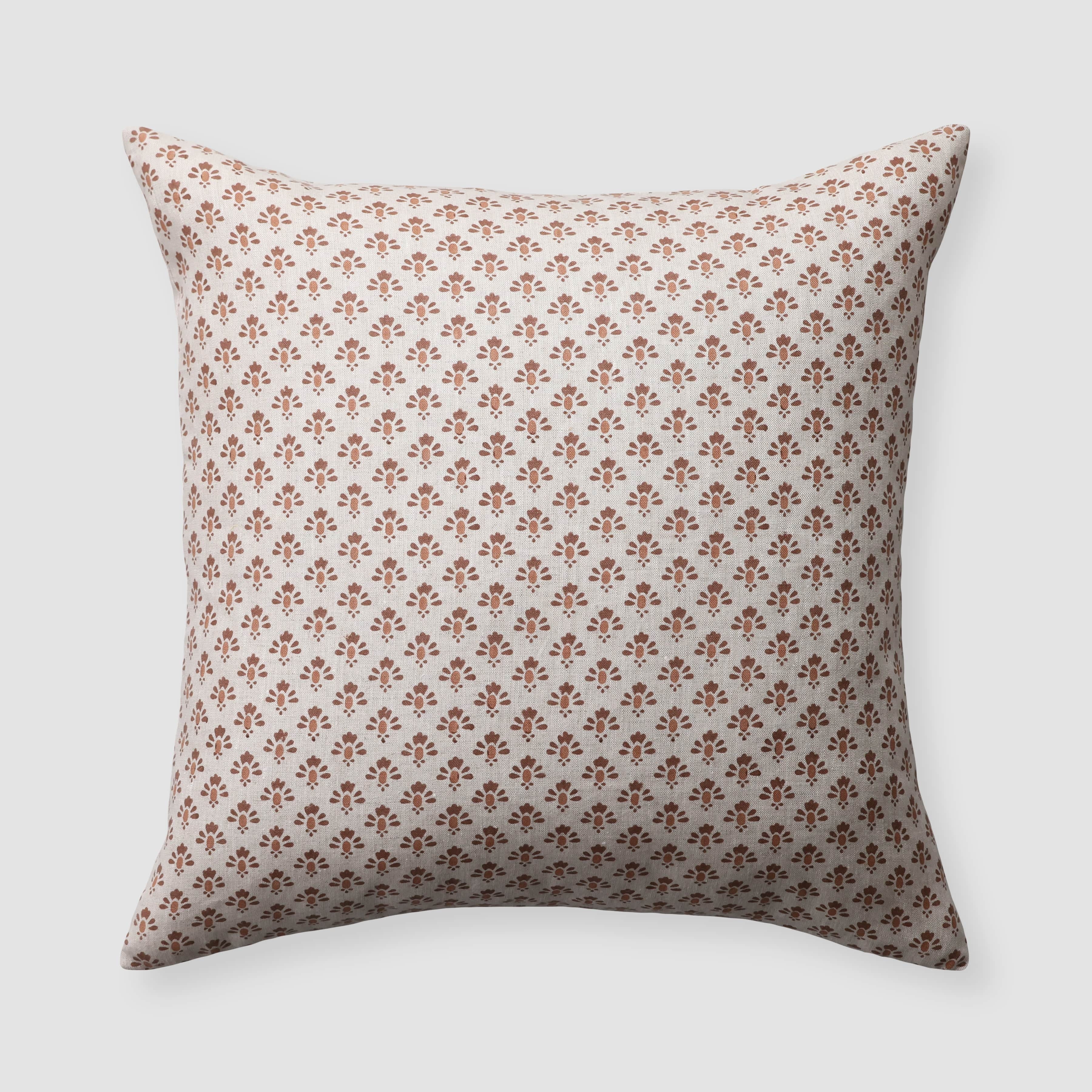 The Citizenry Elodie Block Print Pillow | Blue - Image 1
