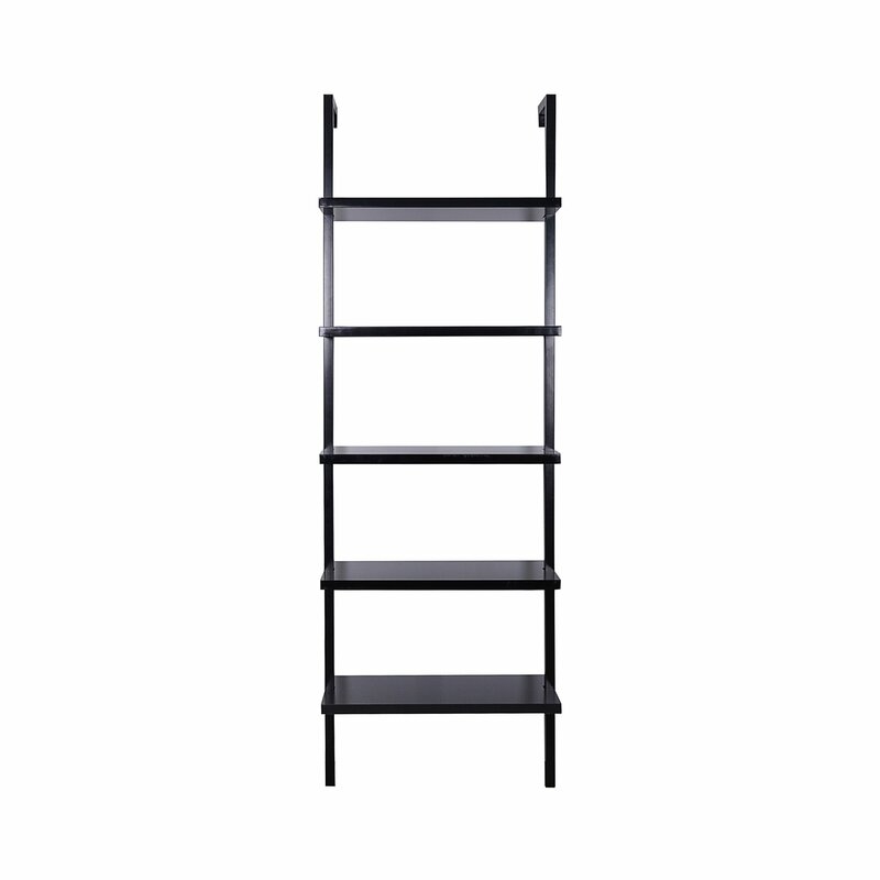 Kanissa 72.5'' H x 24'' W Steel Ladder Bookcase - Image 1