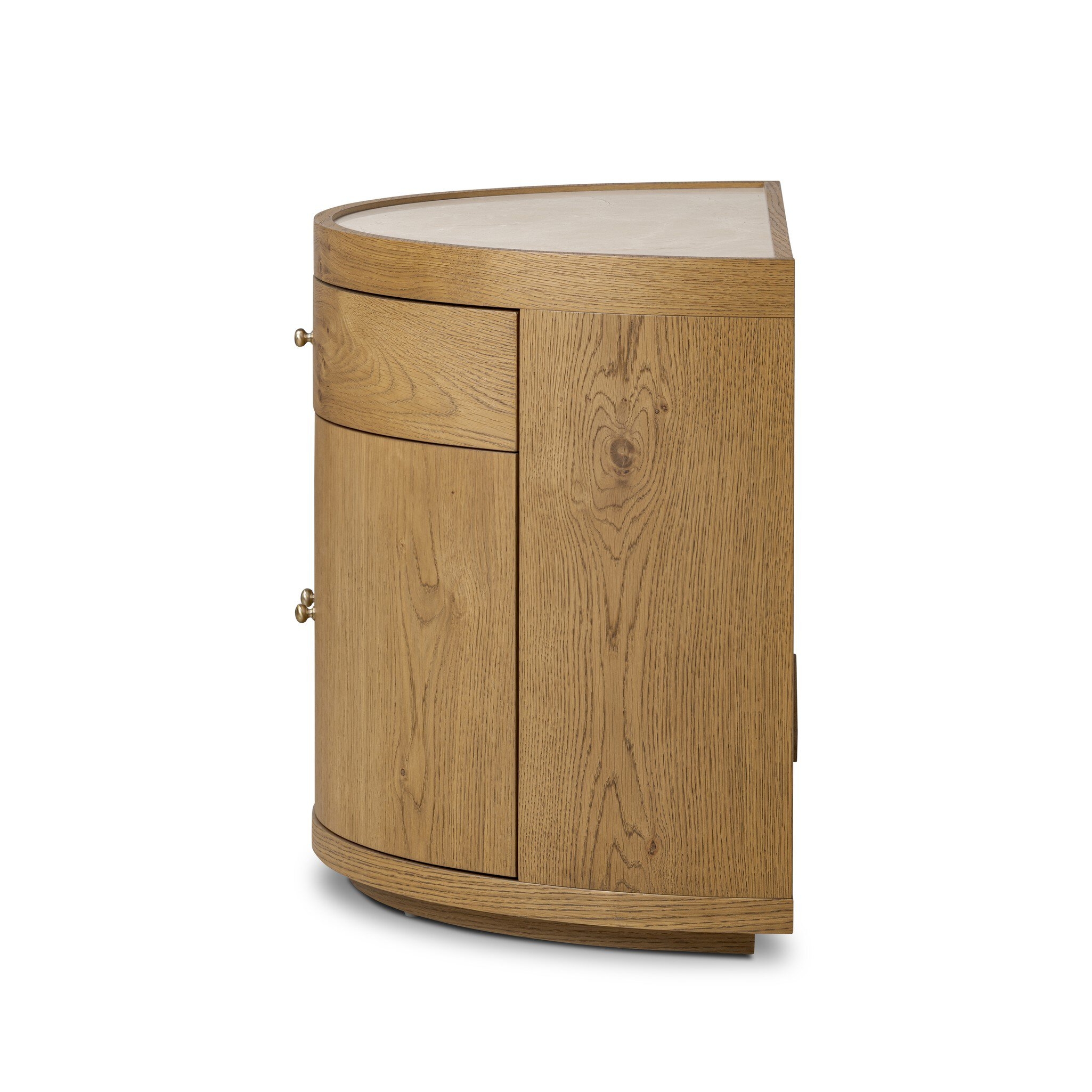 Ashton Nightstand - Cream Marble - Image 2