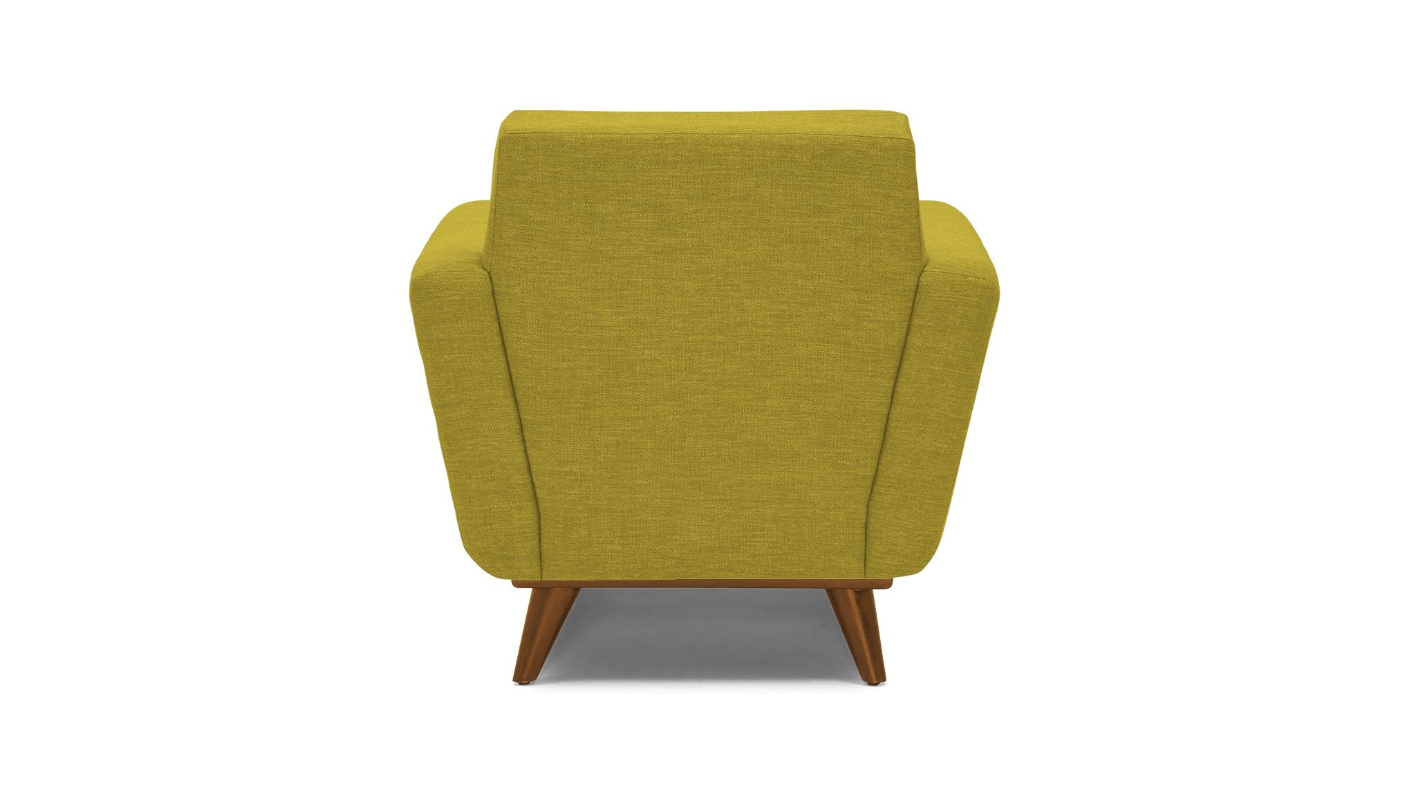 Yellow Hughes Mid Century Modern Apartment Chair - Bloke Goldenrod - Mocha - Image 4