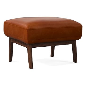 Ryder Chair + Ottoman Set, Saddle Leather, Nut, Dark Walnut - Image 2