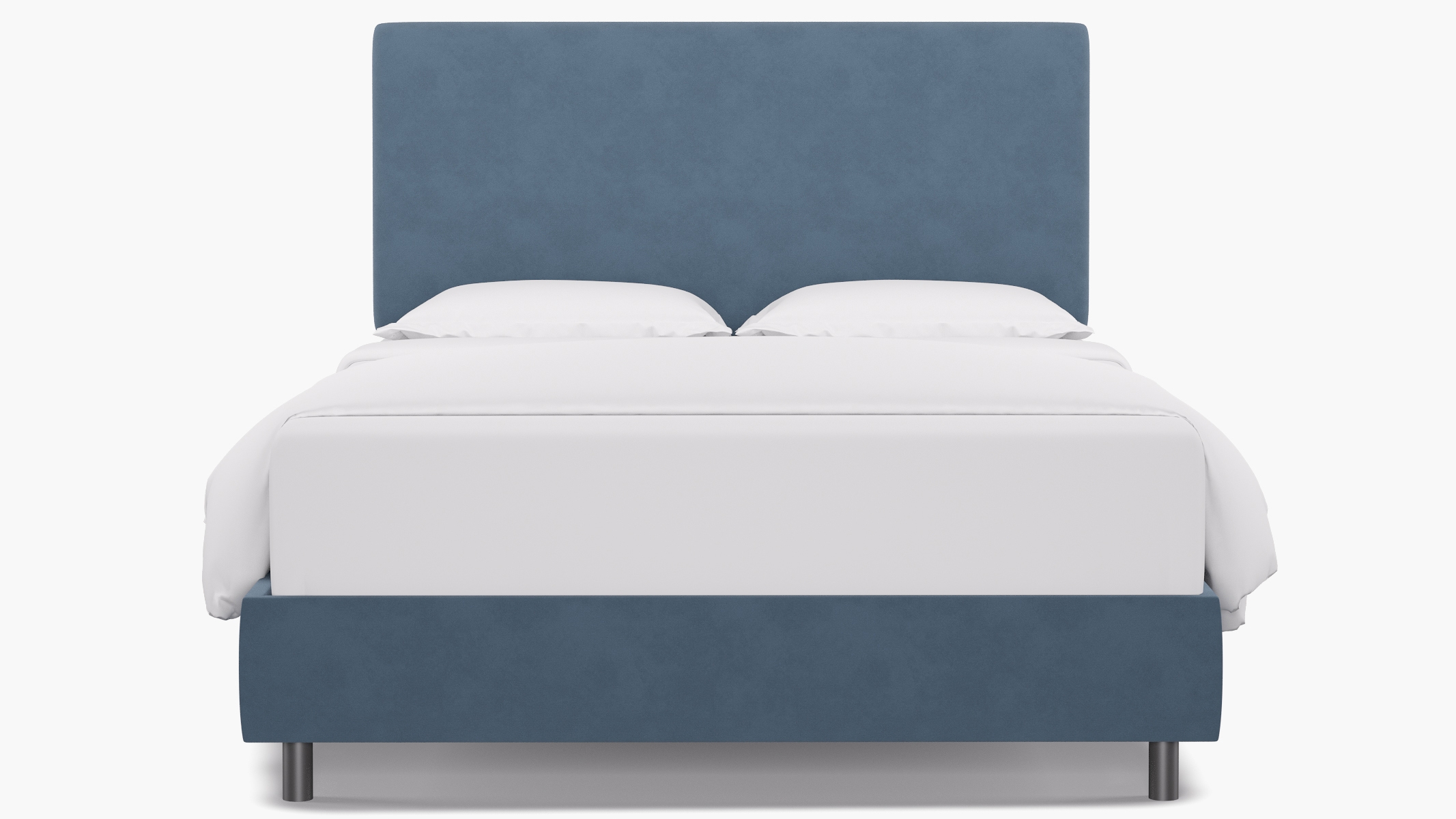 Square Back Bed, Ocean Classic Velvet, Queen - Image 0