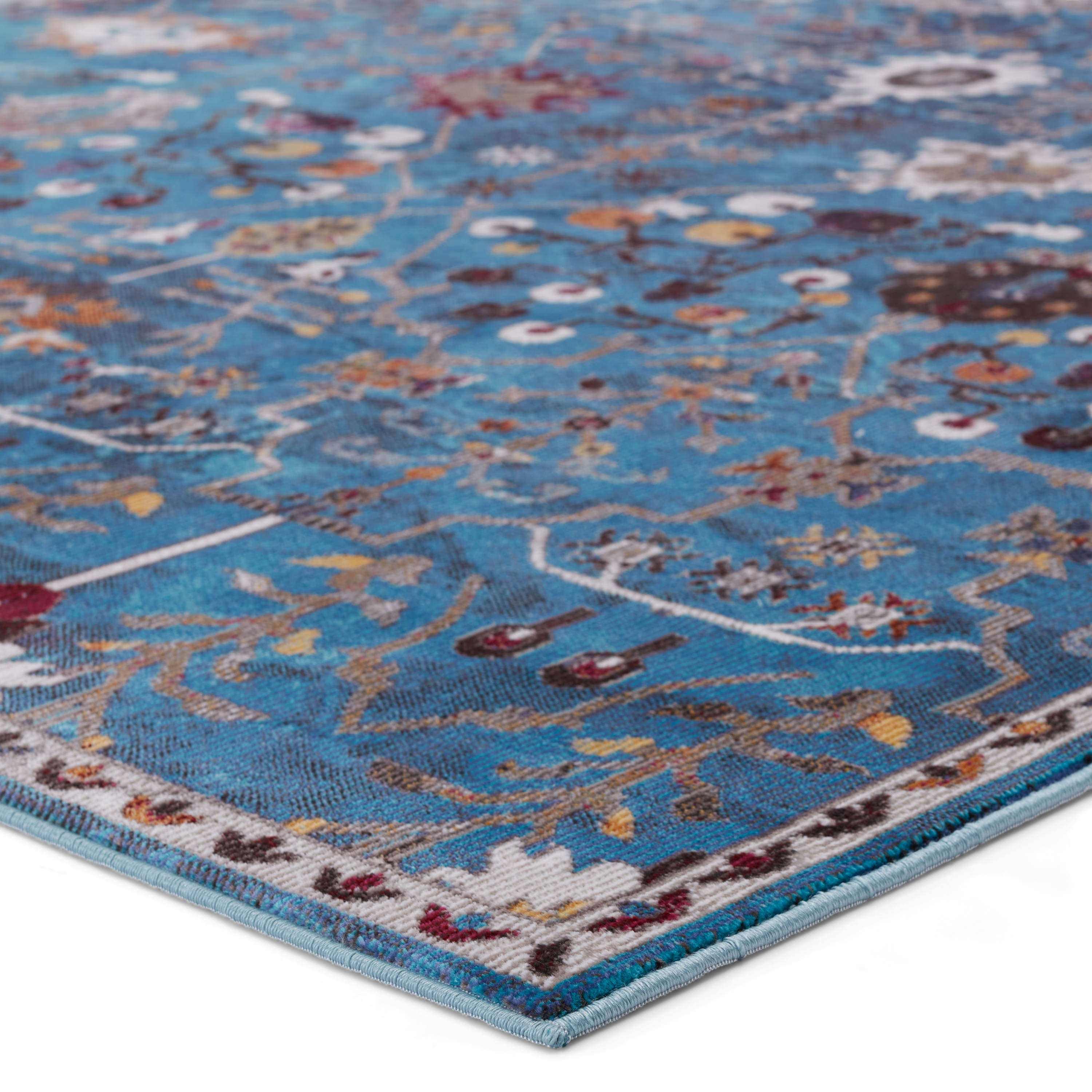 Vibe by Zaniah Trellis Blue/ Multicolor Area Rug (9'X12') - Image 1