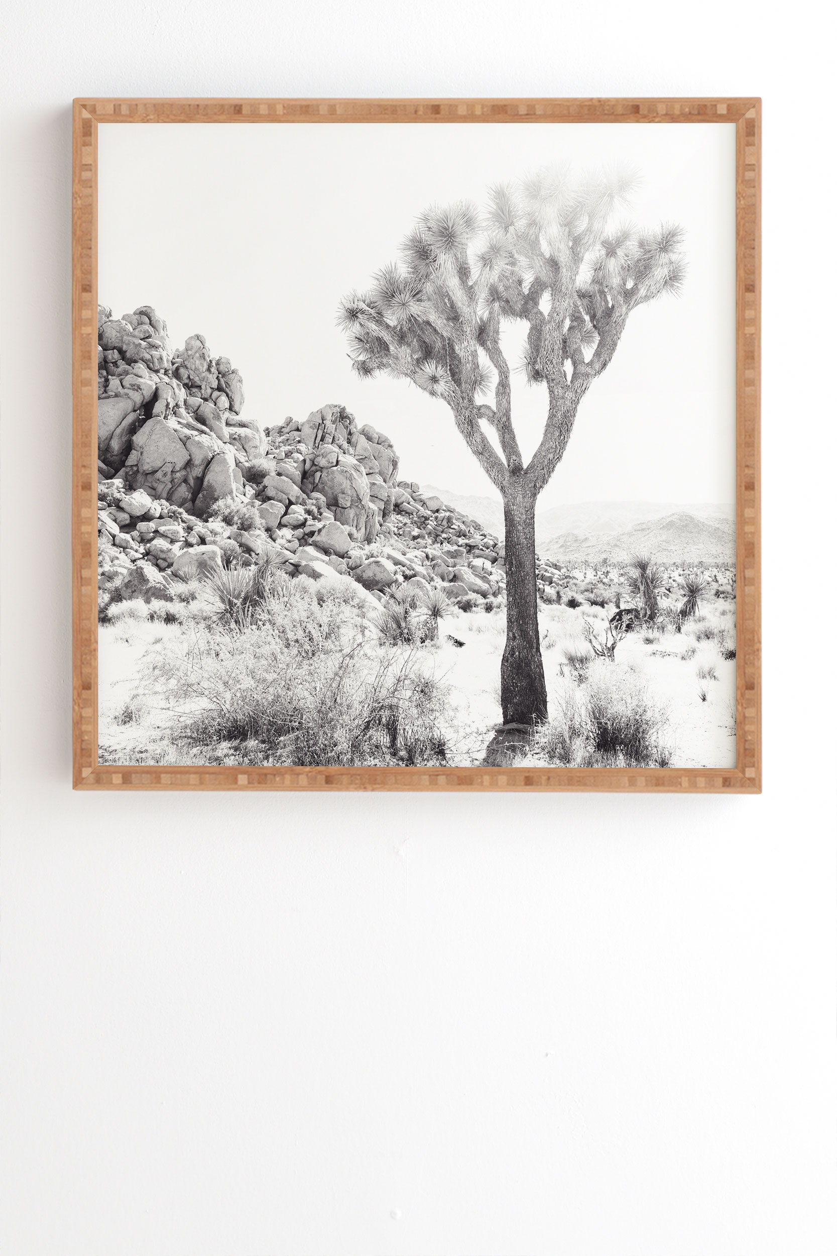 Rocky Desert by Bree Madden - Framed Wall Art Bamboo 30" x 30" - Image 1