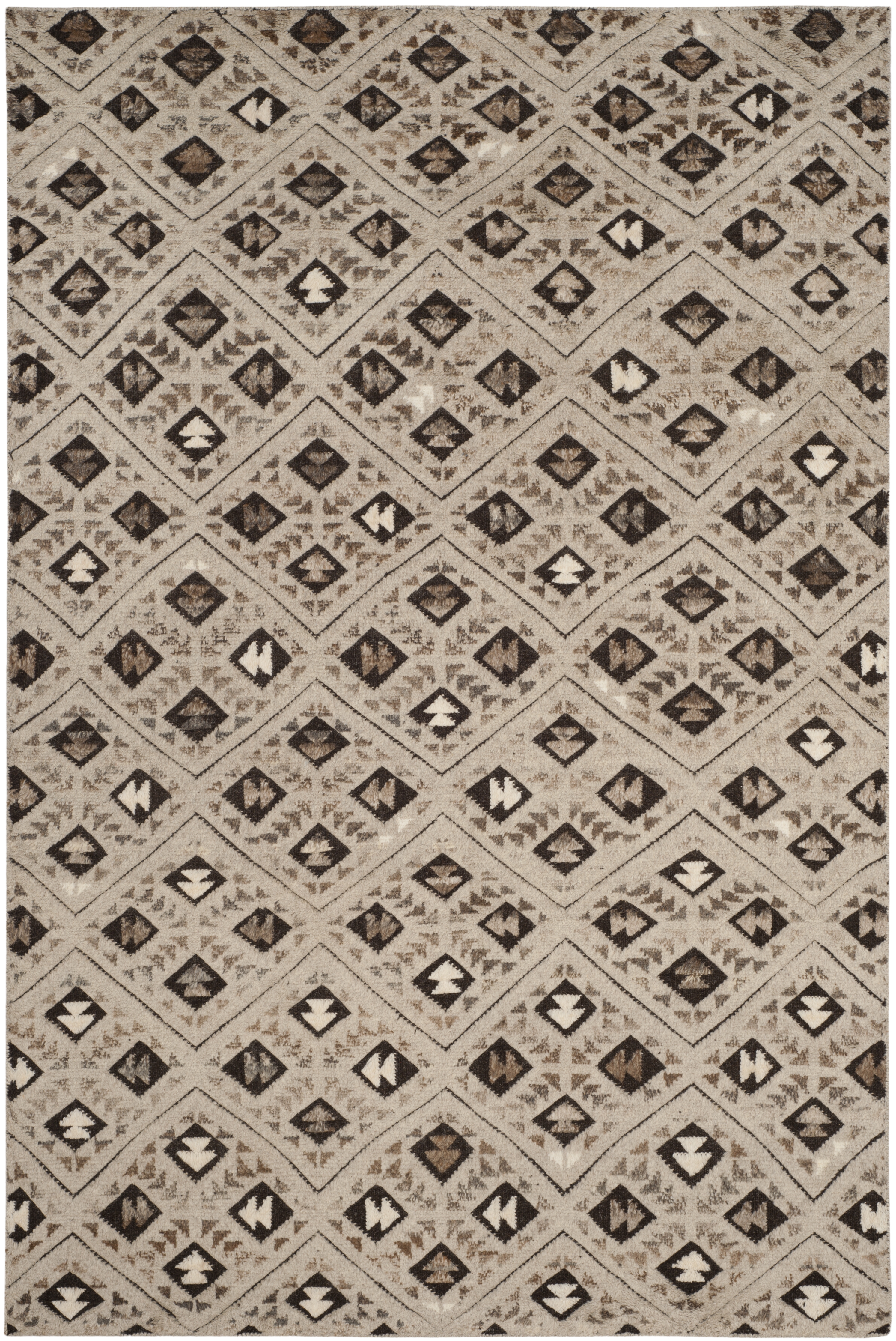 Arlo Home Hand Knotted Area Rug, CLE315A, Grey,  6' X 9' - Image 0