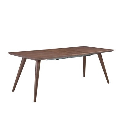 Knisely Extendable Walnut Solid Wood Dining Table - Image 0
