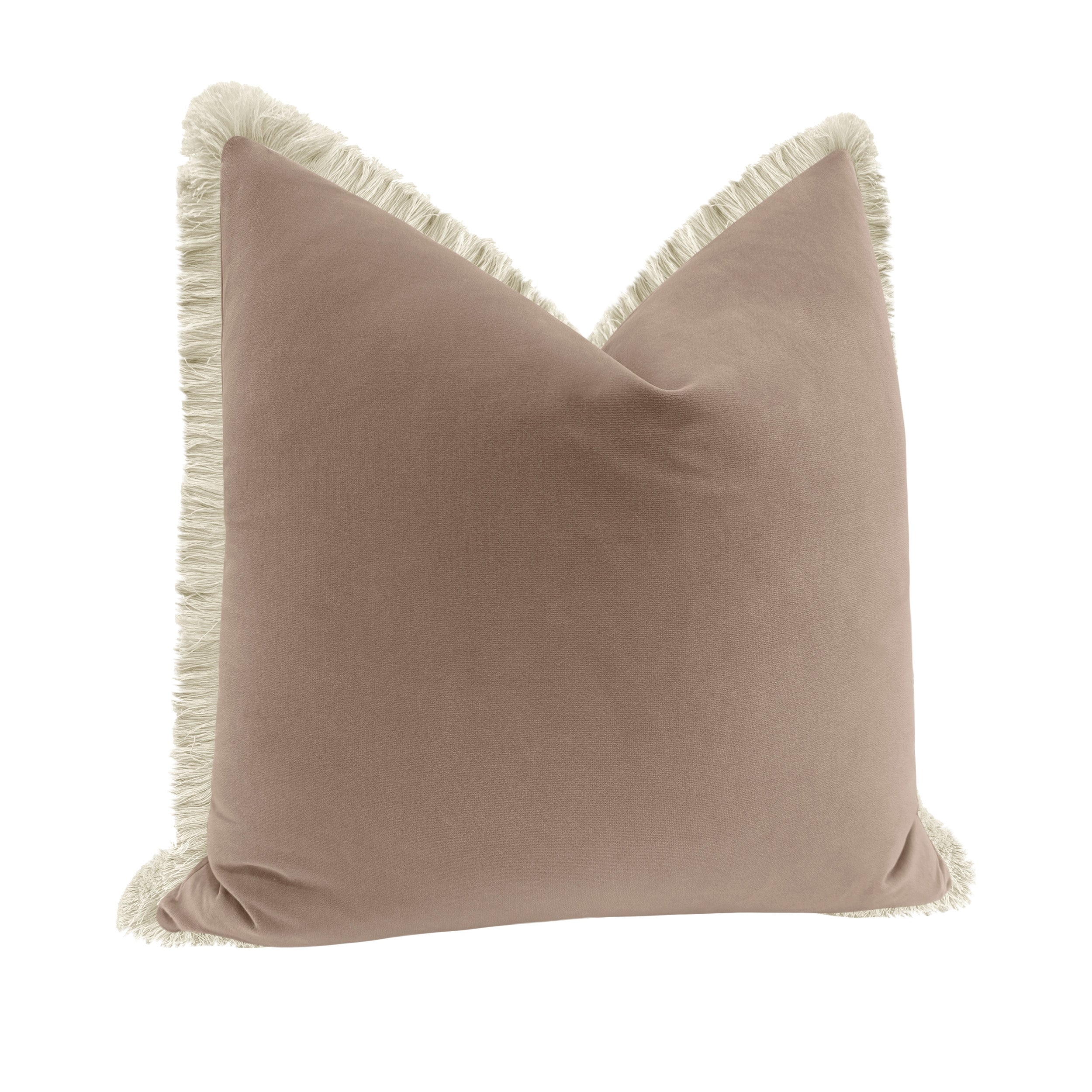 SIGNATURE VELVET // MAUVE + FRINGE - XL LUMBAR  14" X 48" / Natural Fringe - Image 4