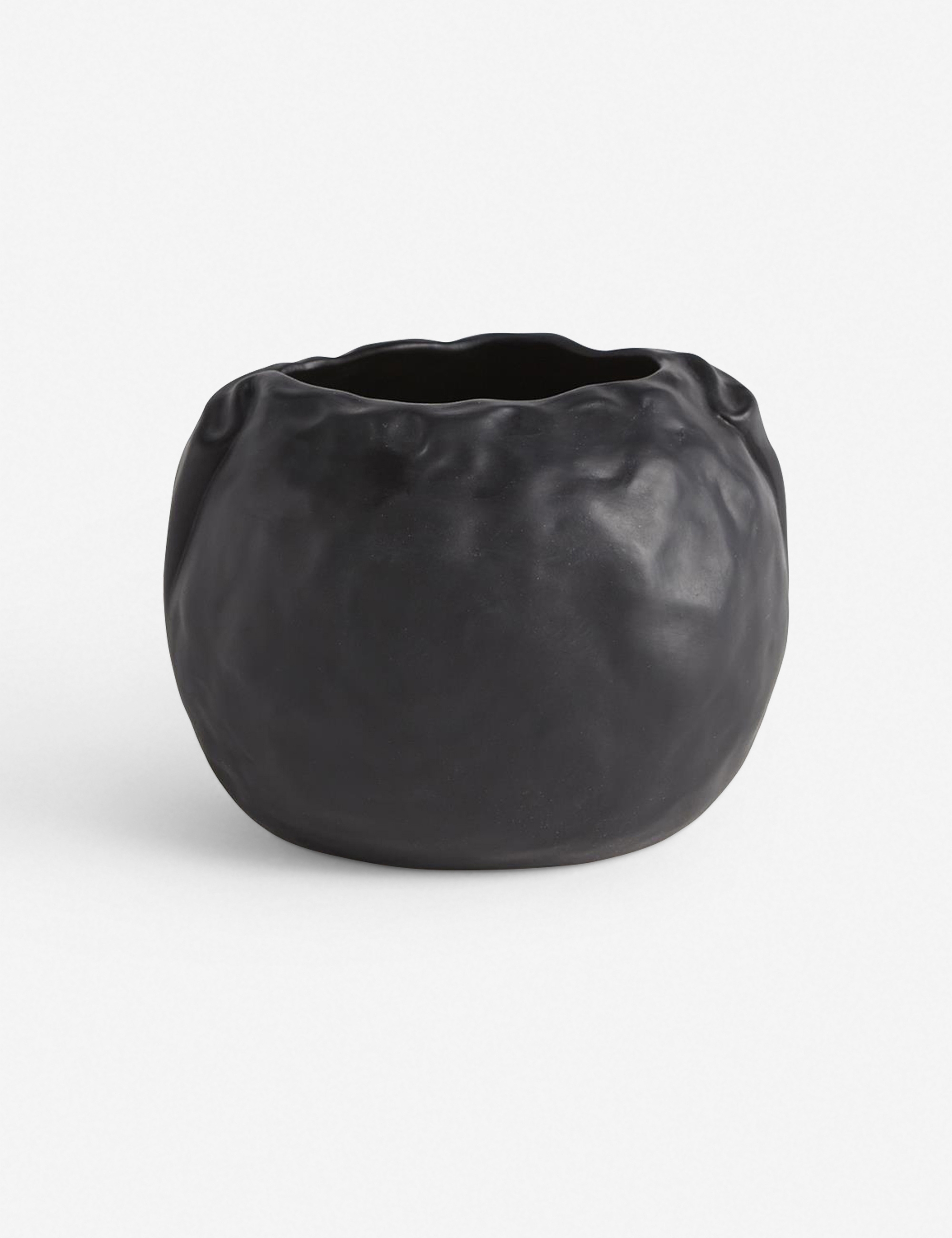 Farrow Vase, Matte Black Medium - Image 1