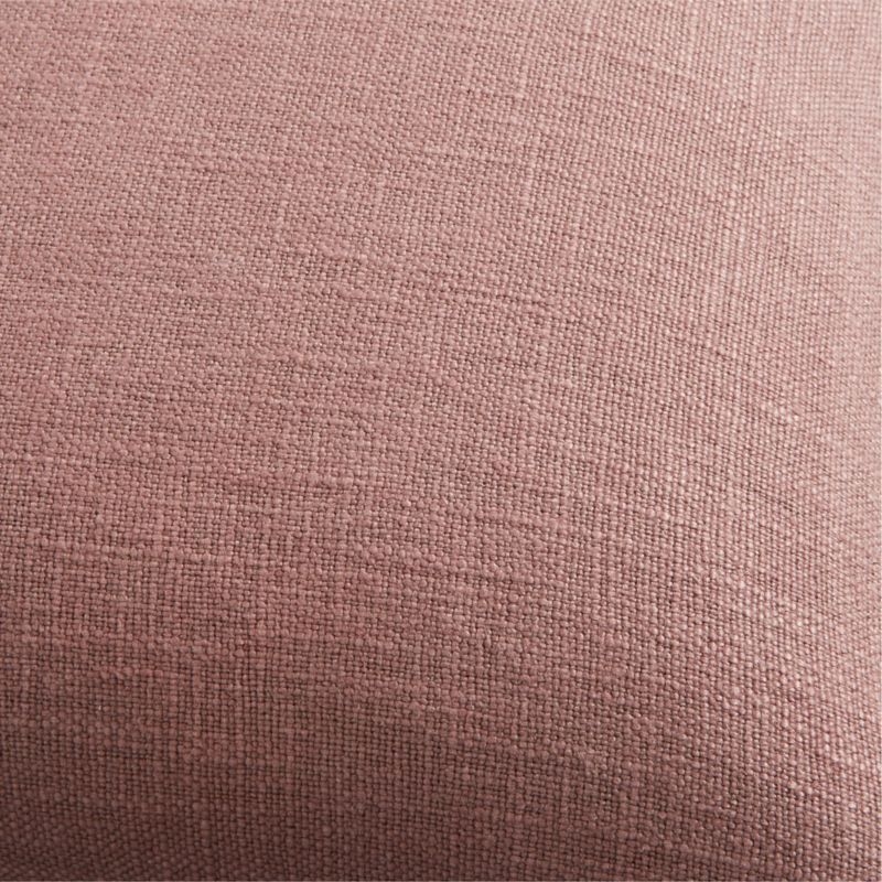 Laundered Linen 20"x20" Moody Mauve Throw Pillow Cover - Image 3