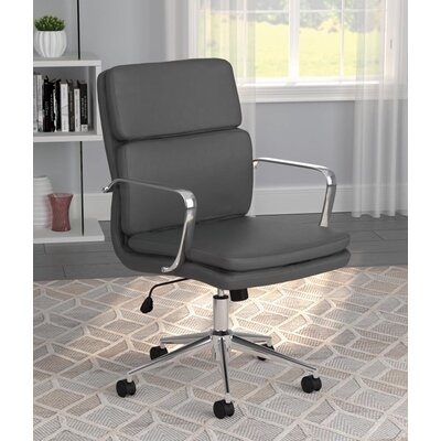 Standard Back Upholstered Office Chair Grey By Coaster - Image 0