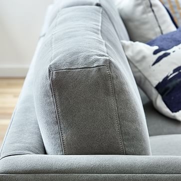 Haven Sectional Set 03: Left Arm Sofa, Corner, Right Arm Sofa, Performance Yarn Dyed Linen Weave, Frost Gray, Concealed Support, Trillium - Image 2