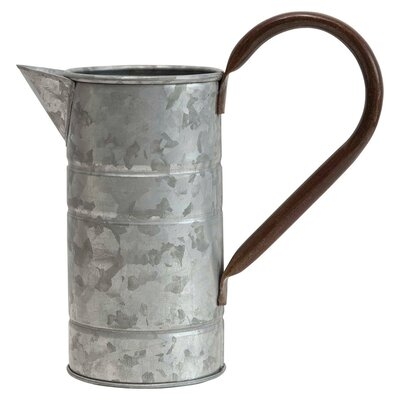Scollo Gray 7.75" Indoor / Outdoor Metal Table Vase - Image 0