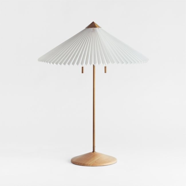Flores Table Lamp with Pleated Shade - Image 0