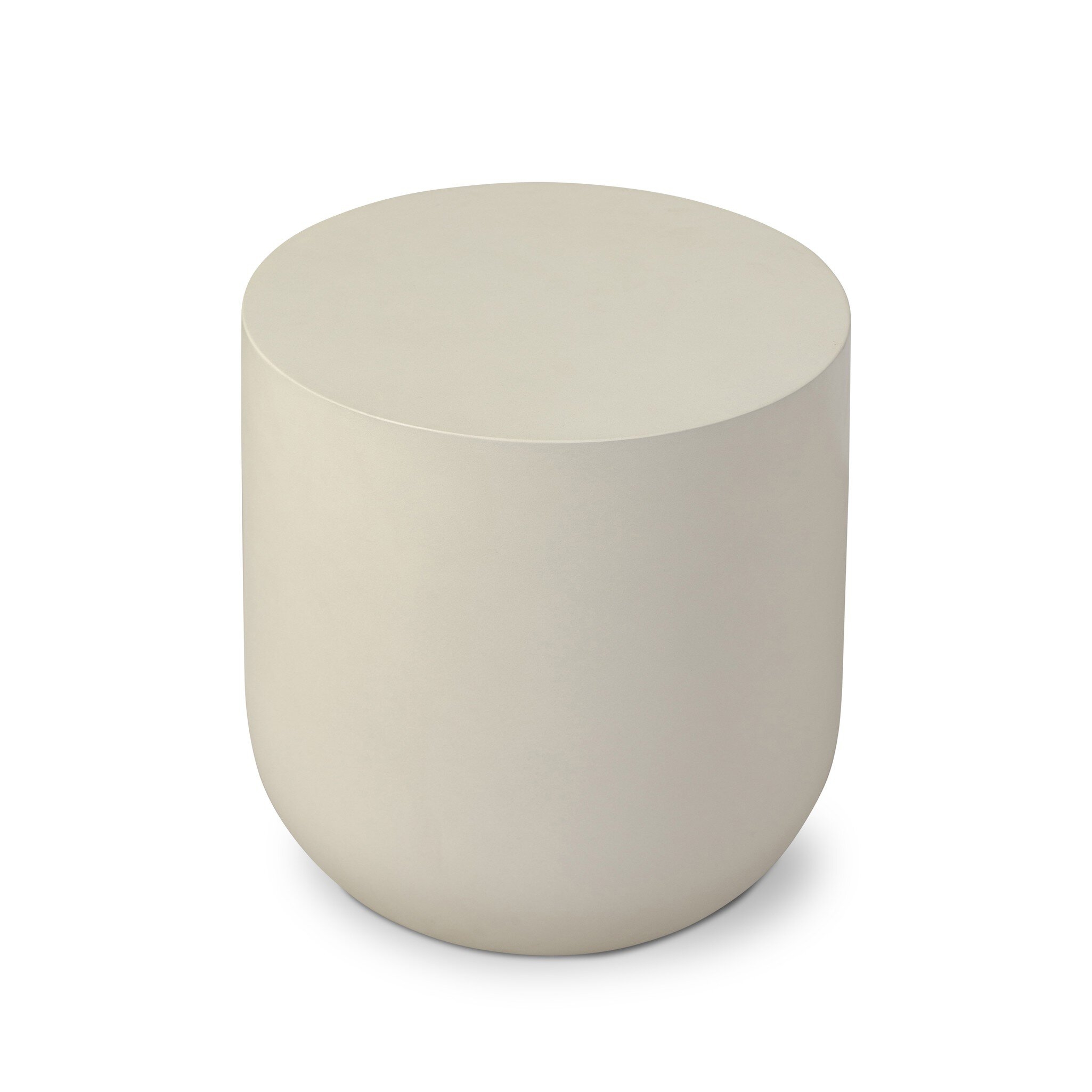 Ivan Round End Table - White Concrete - Image 7