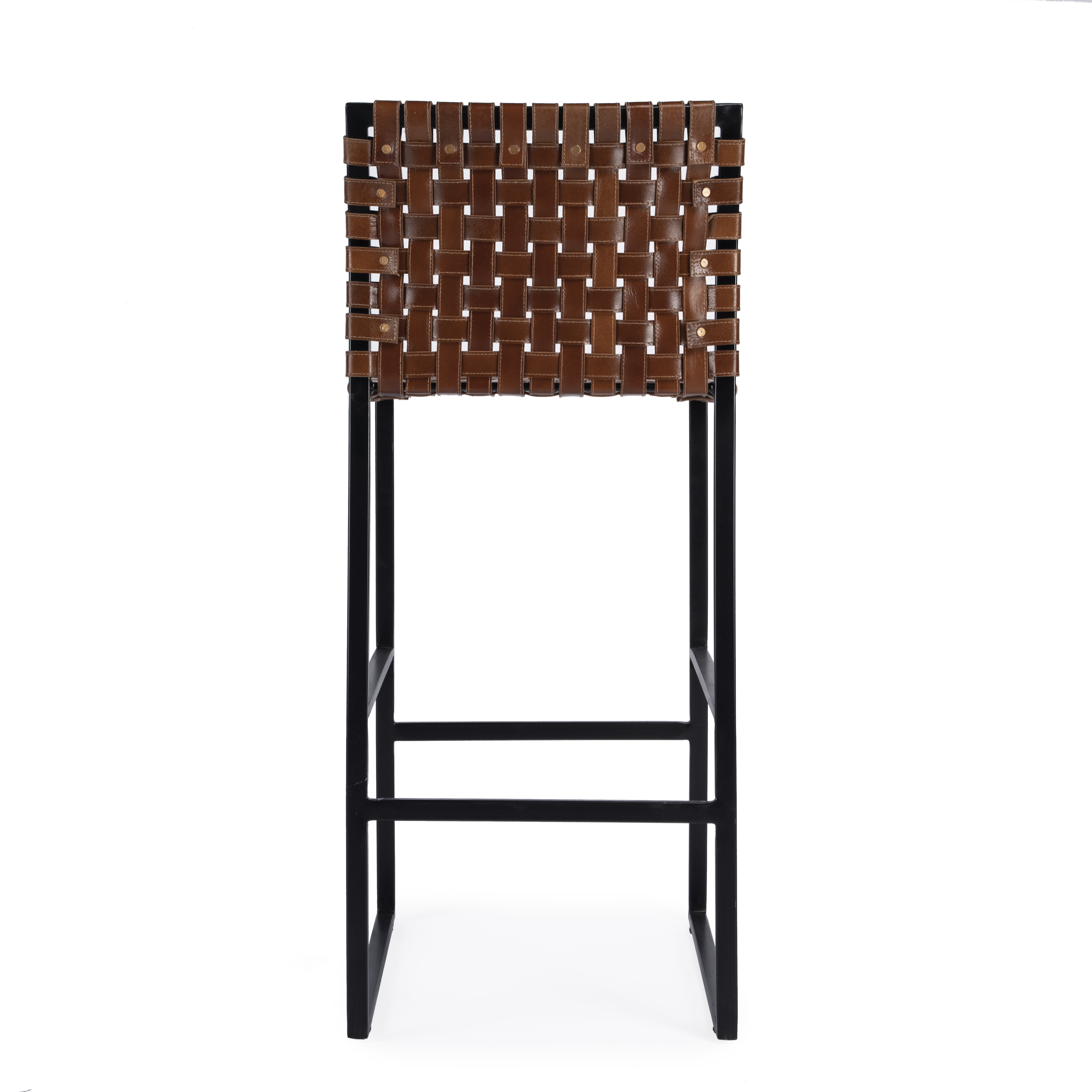 Urban Brown Leather Bar Stool - Image 1