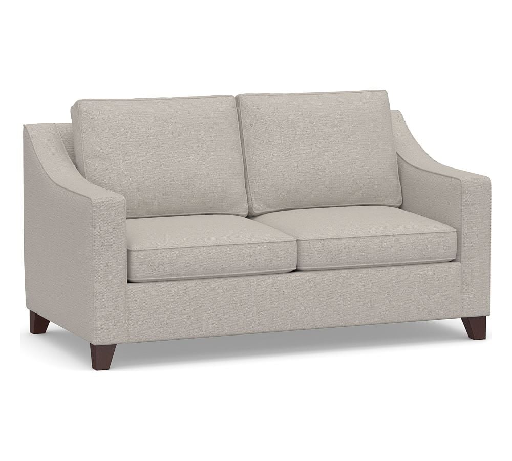 Cameron Slope Arm Upholstered 70" Loveseat, Polyester Wrapped Cushions, Chunky Basketweave Stone - Image 0