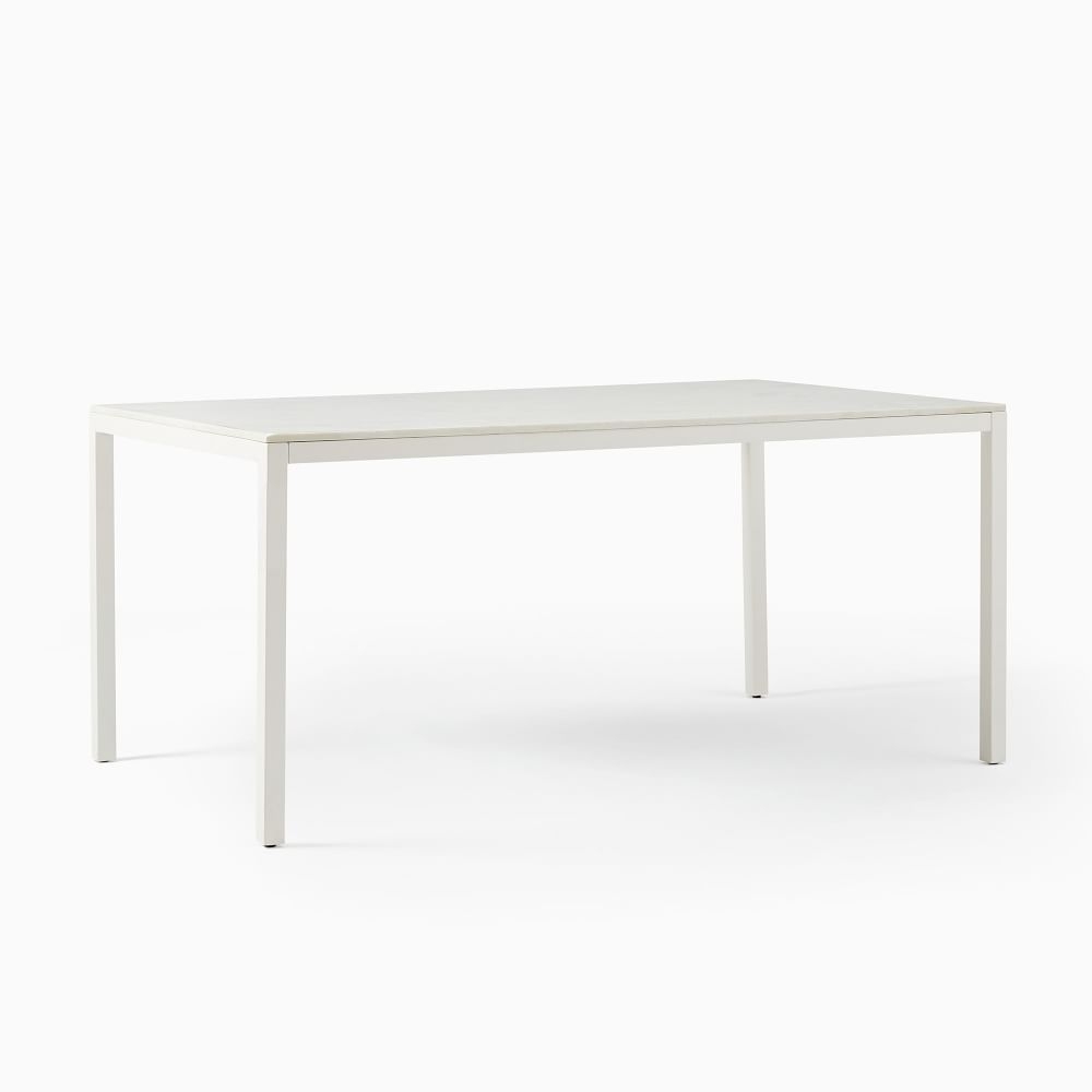 Frame 72" Dining Table, White Marble, White - Image 0