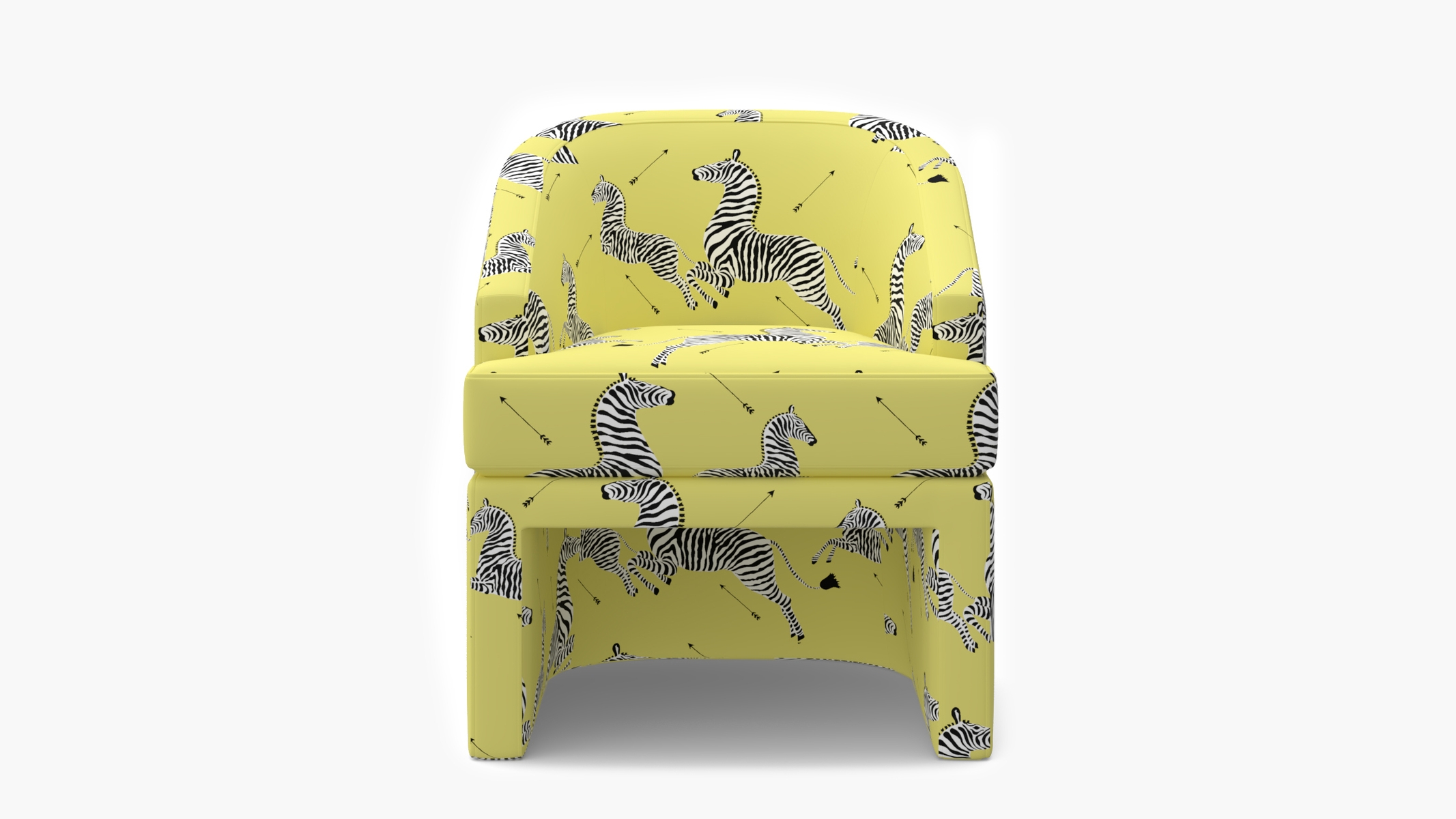 Arco Dining Chair, Yellow Zebra - Image 1