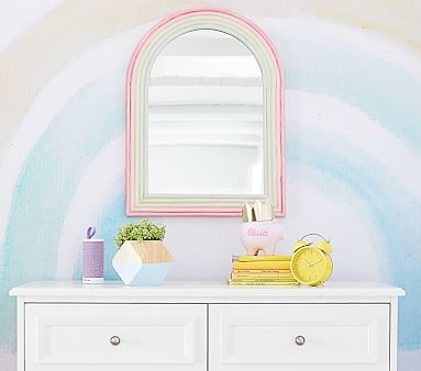 Rainbow Enamel Hanging Mirror - Image 2
