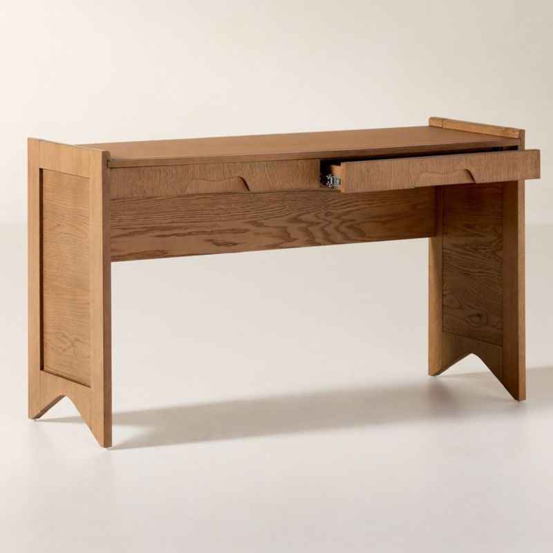 Canyon 51" Oak Wood Storage Desk - Image 1