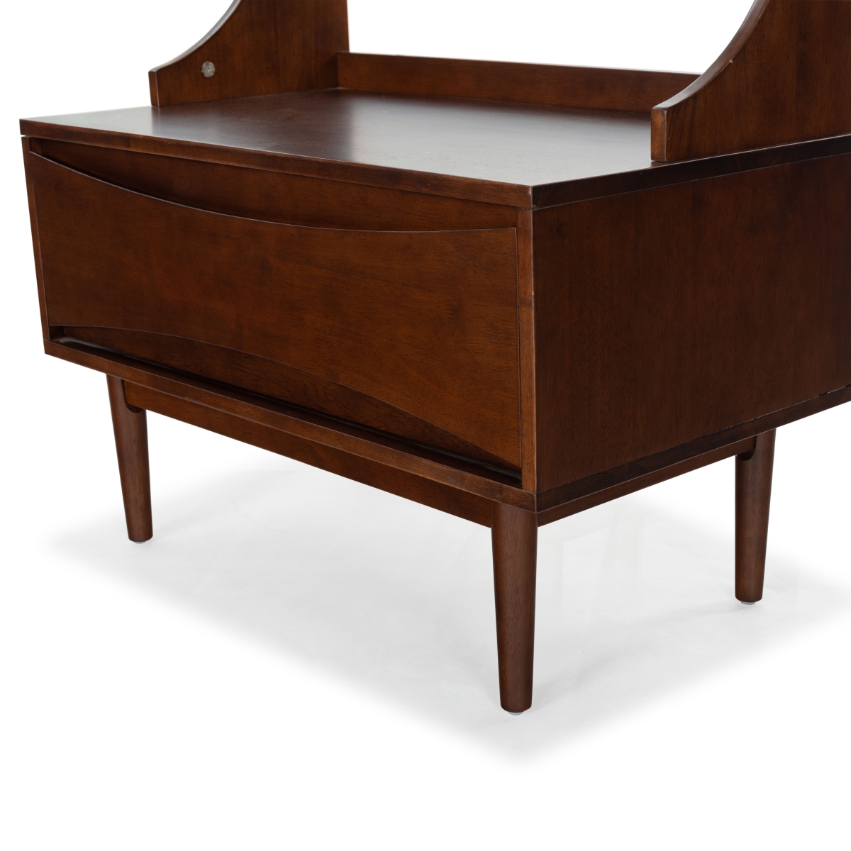 Pitta Wood 1 Drawer Hall Tree - Walnut/Gold - Image 3