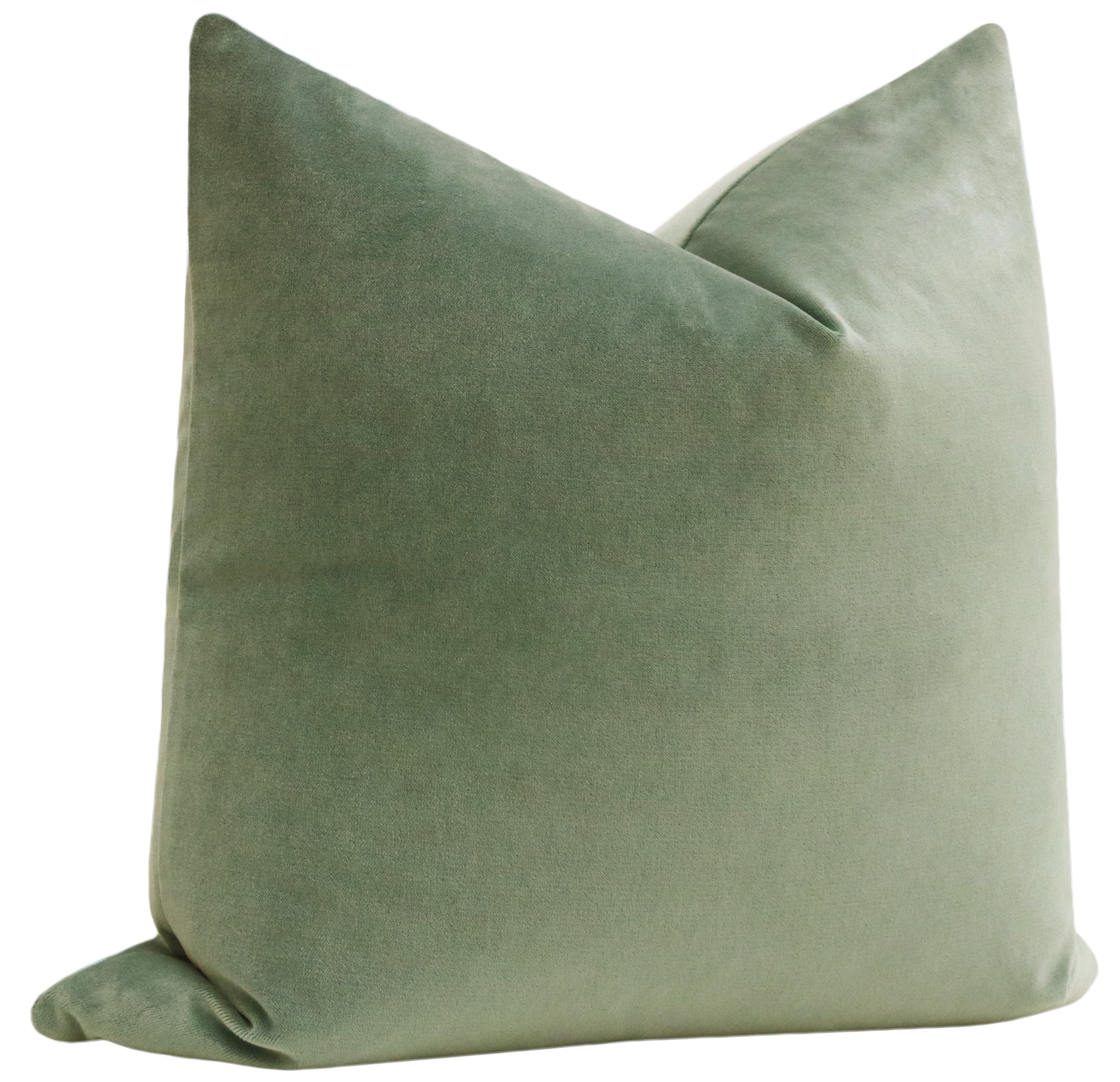 SOCIETY VELVET // EUCALYPTUS - 20” X 26” STANDARD SHAM / Knife Edge - Image 1