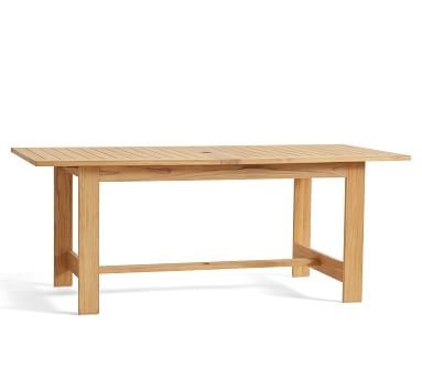 Malibu FSC(R) Teak 75" Extending Outdoor Dining Table - Image 1