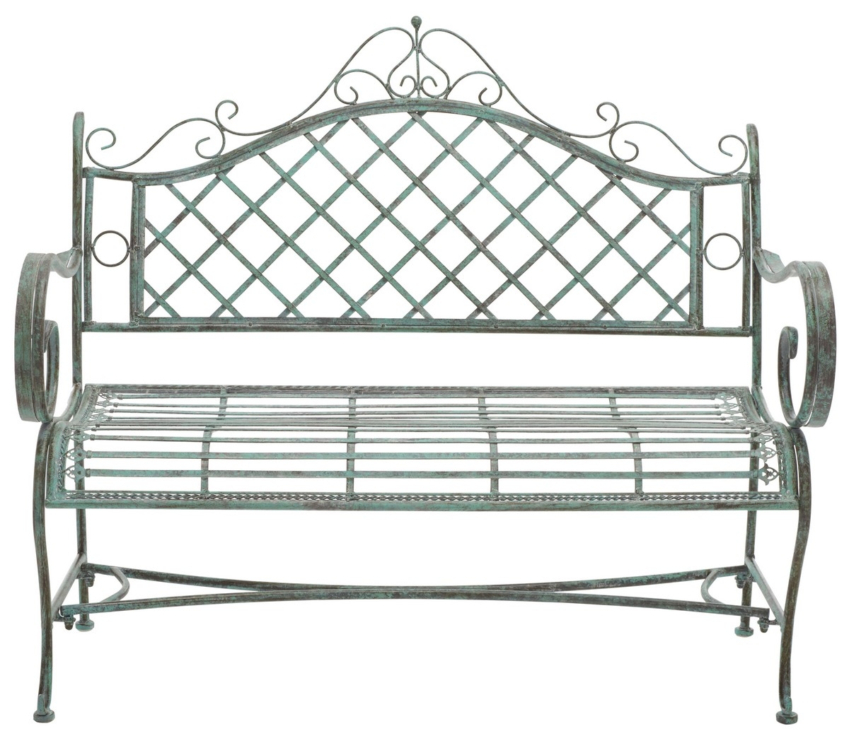 Abner Bench - Antique Dark Green - Safavieh - Image 0