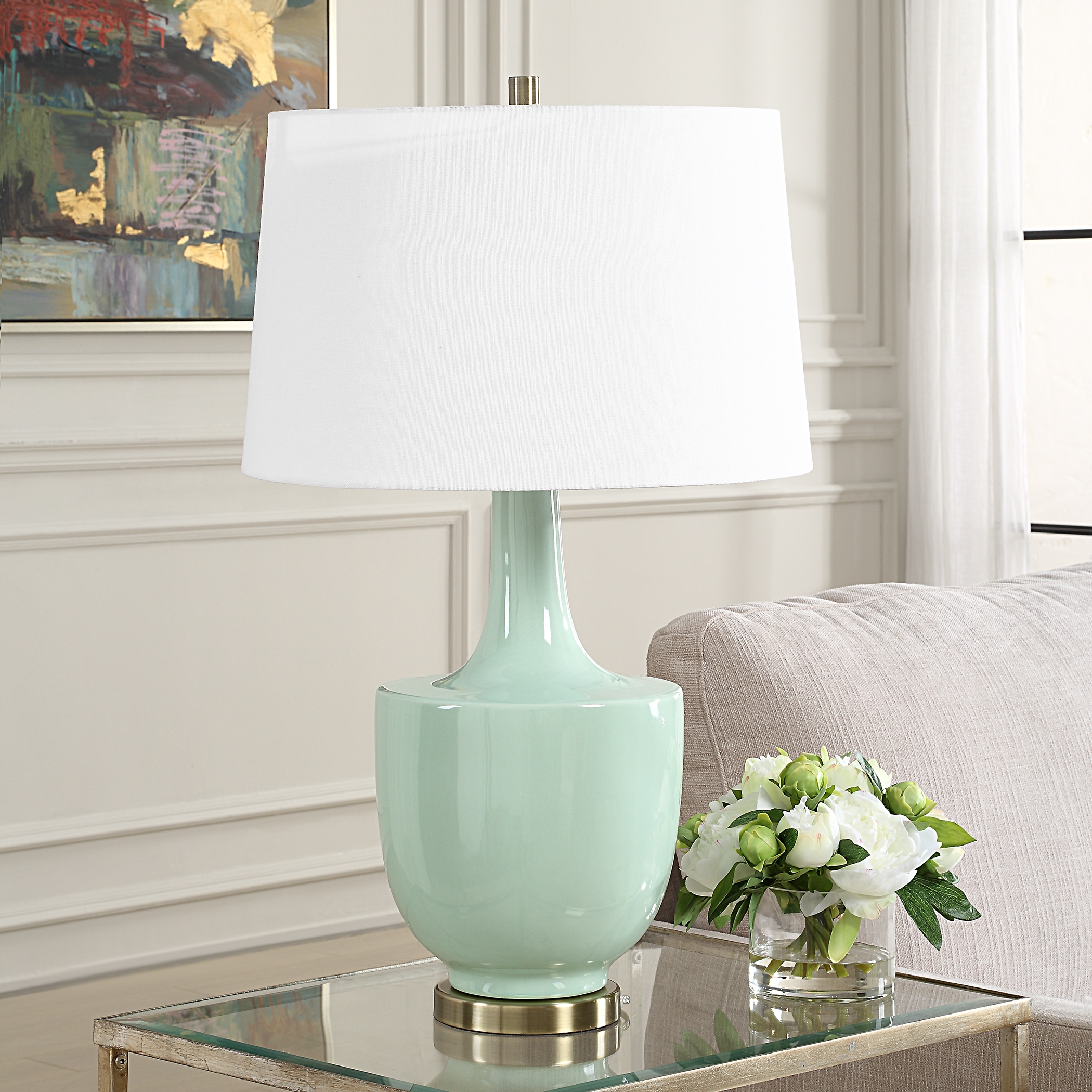 Kyla Mint Green Table Lamp - Image 2
