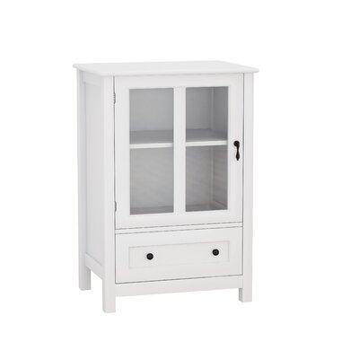 Buffet Storage Cabinet With Single Glass Doors And Unique Bell Handle - Image 0