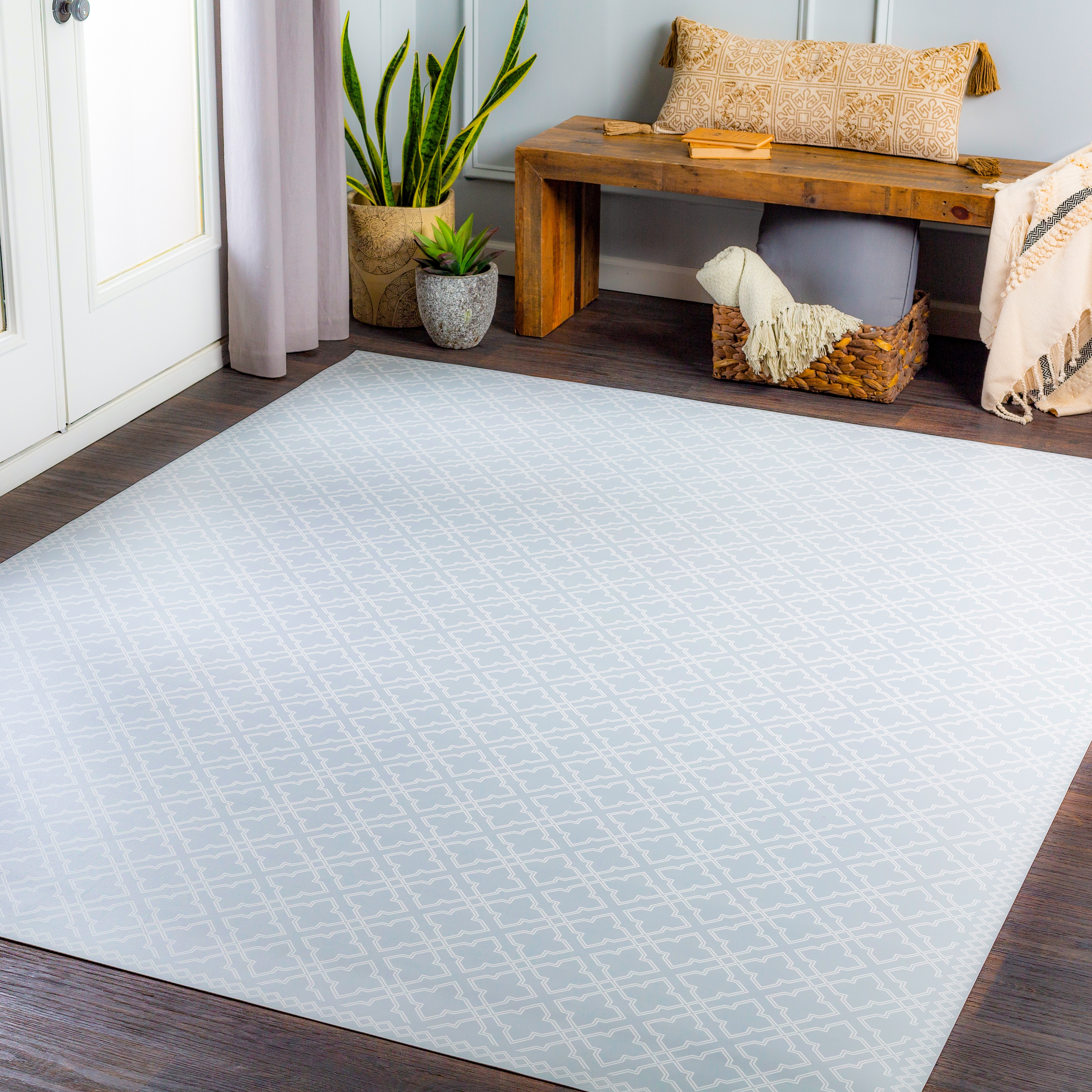 Vinilo Gray Indoor 2' x 3' Machine Woven Rug - Image 1