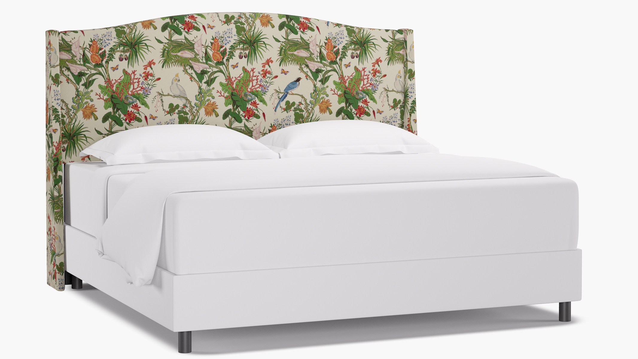 Classic Wingback Headboard, White Cinque Terra, King - Image 0