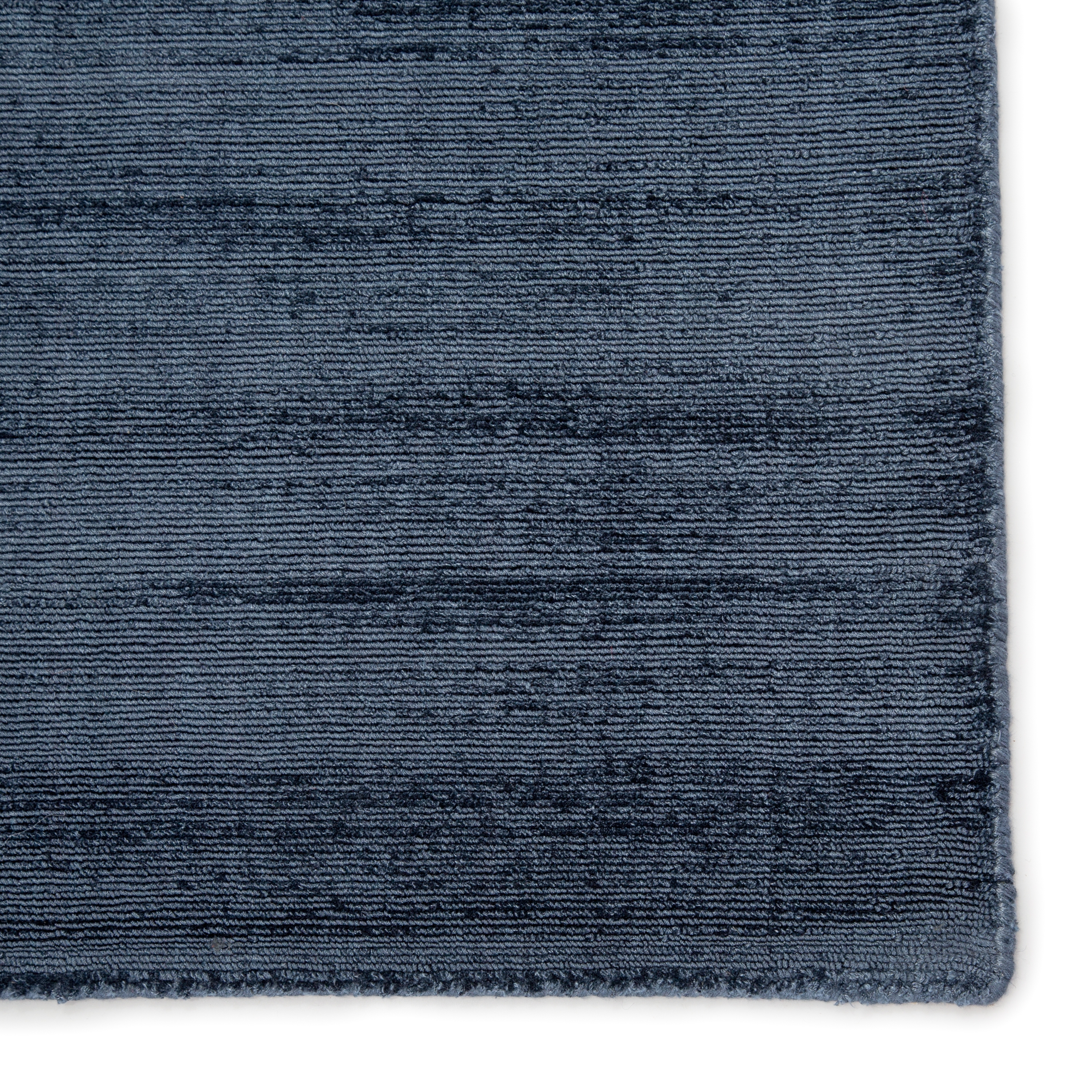 Yasmin Handmade Solid Blue/ Gray Area Rug (8' X 10') - Image 3