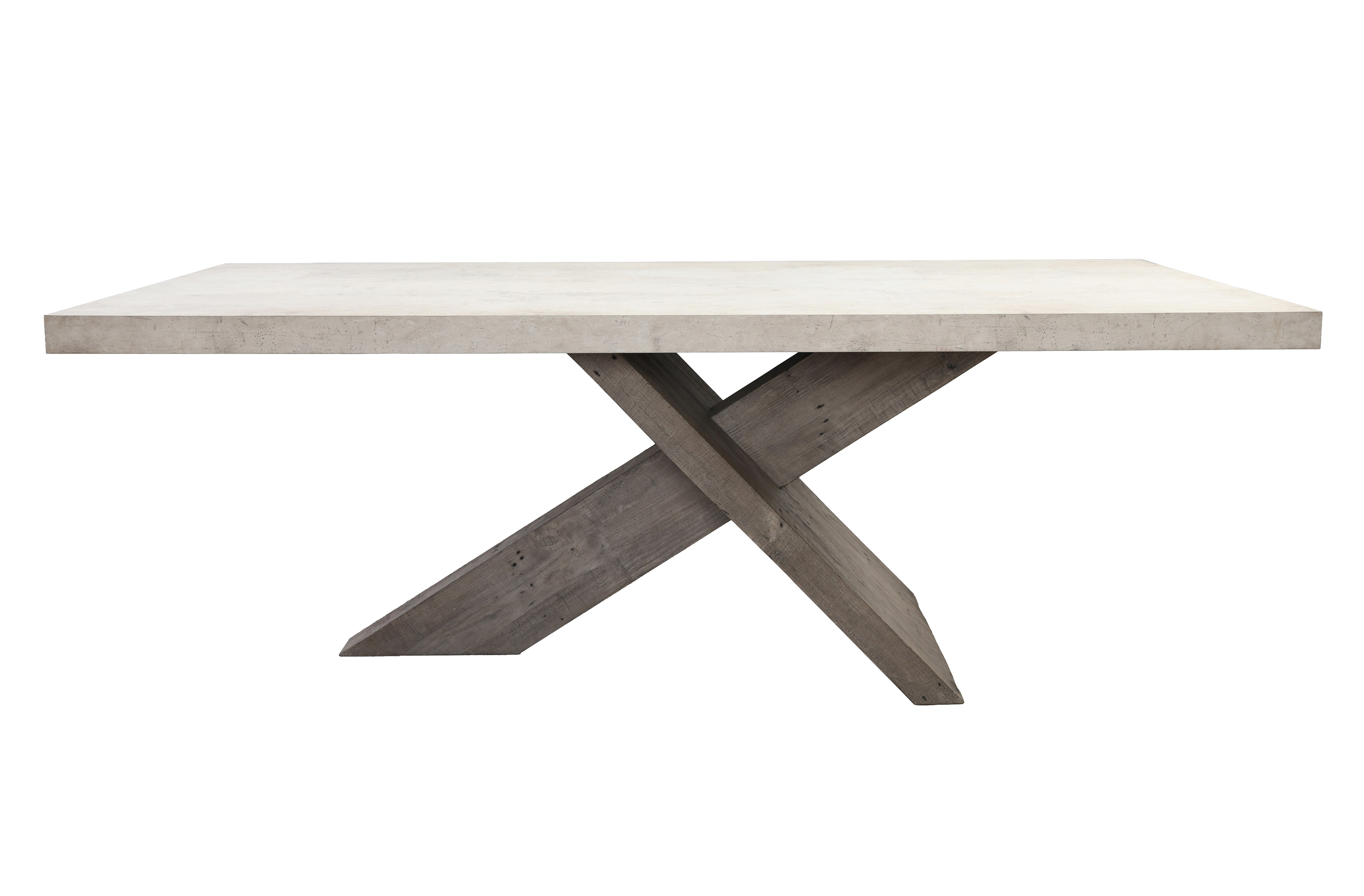 Durant 84" Dining Table Distressed Gray/Antique White - Image 1