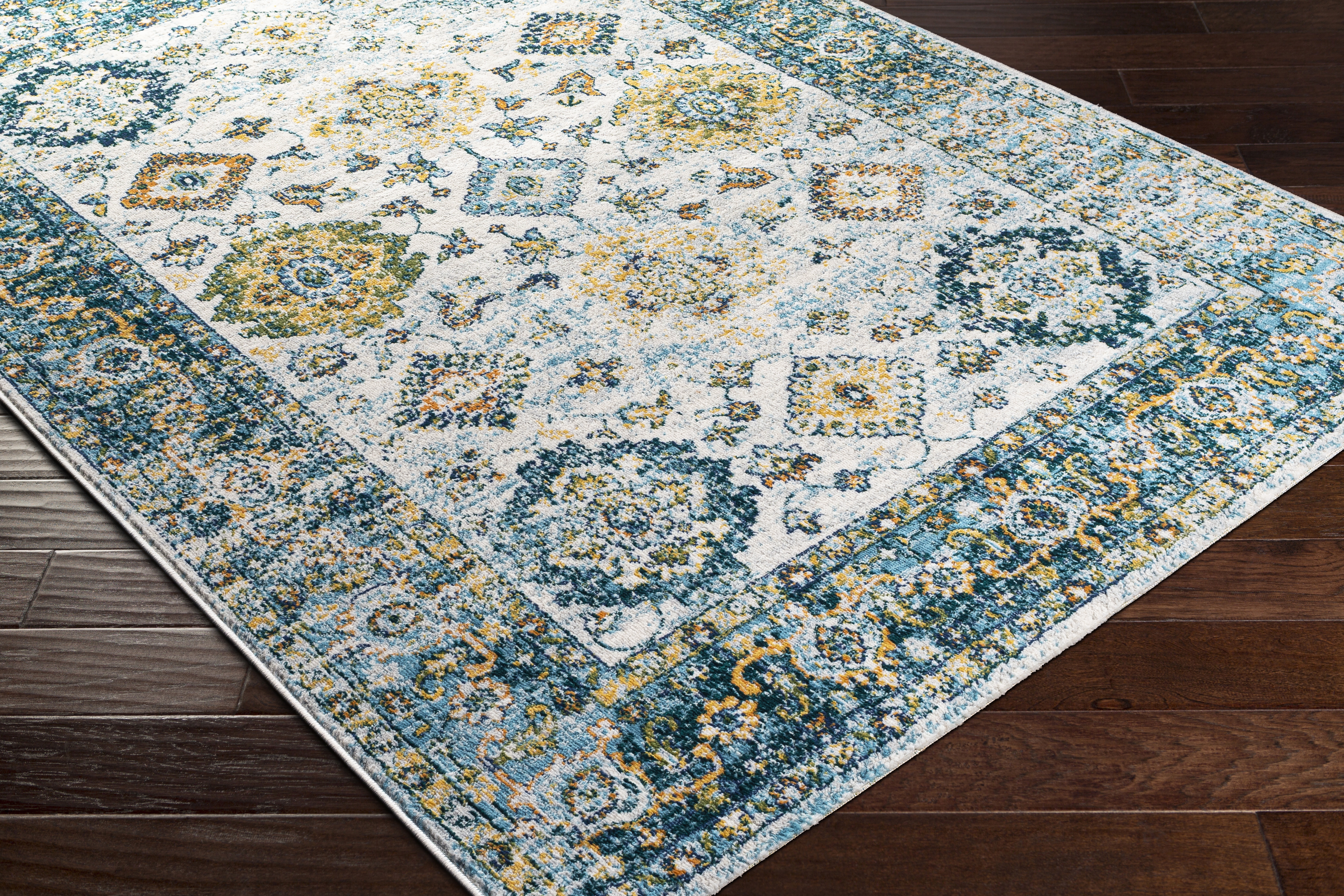 Floransa Green Indoor 8'11" x 12'4" Machine Woven Rug - Image 6