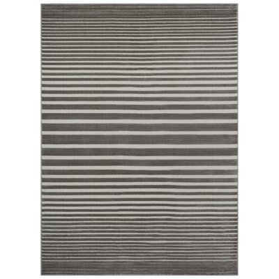 Saxon Multiple Stripes Gray Area Rug - Image 0