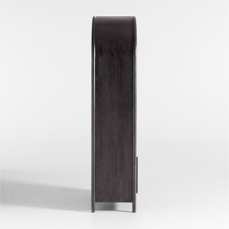 Annie 38" Charcoal Brown Wood Storage Bookcase with Shelves by Leanne Ford - Image 3