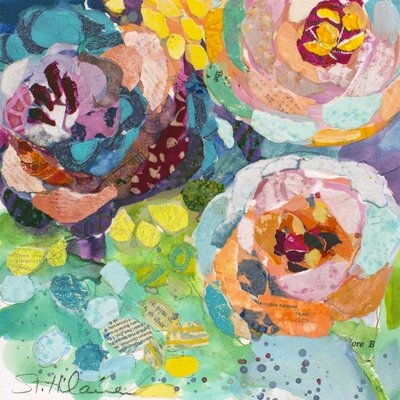 'Bold Blooms I' Painting on Canvas - Image 0
