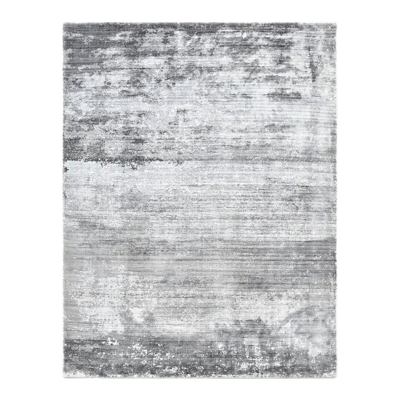 Solo Rugs Ira Abstract Gray Area Rug Rug Size: Rectangle 8' W x 10' L - Image 0