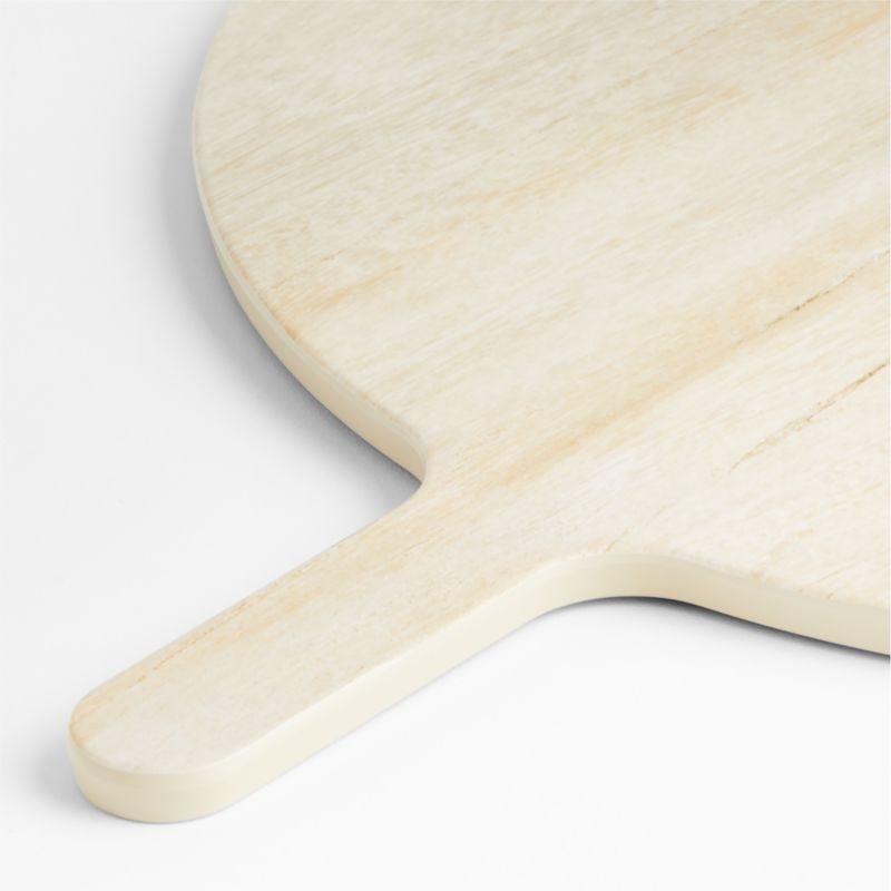 Round Faux Bois Melamine Serving Board - Image 1