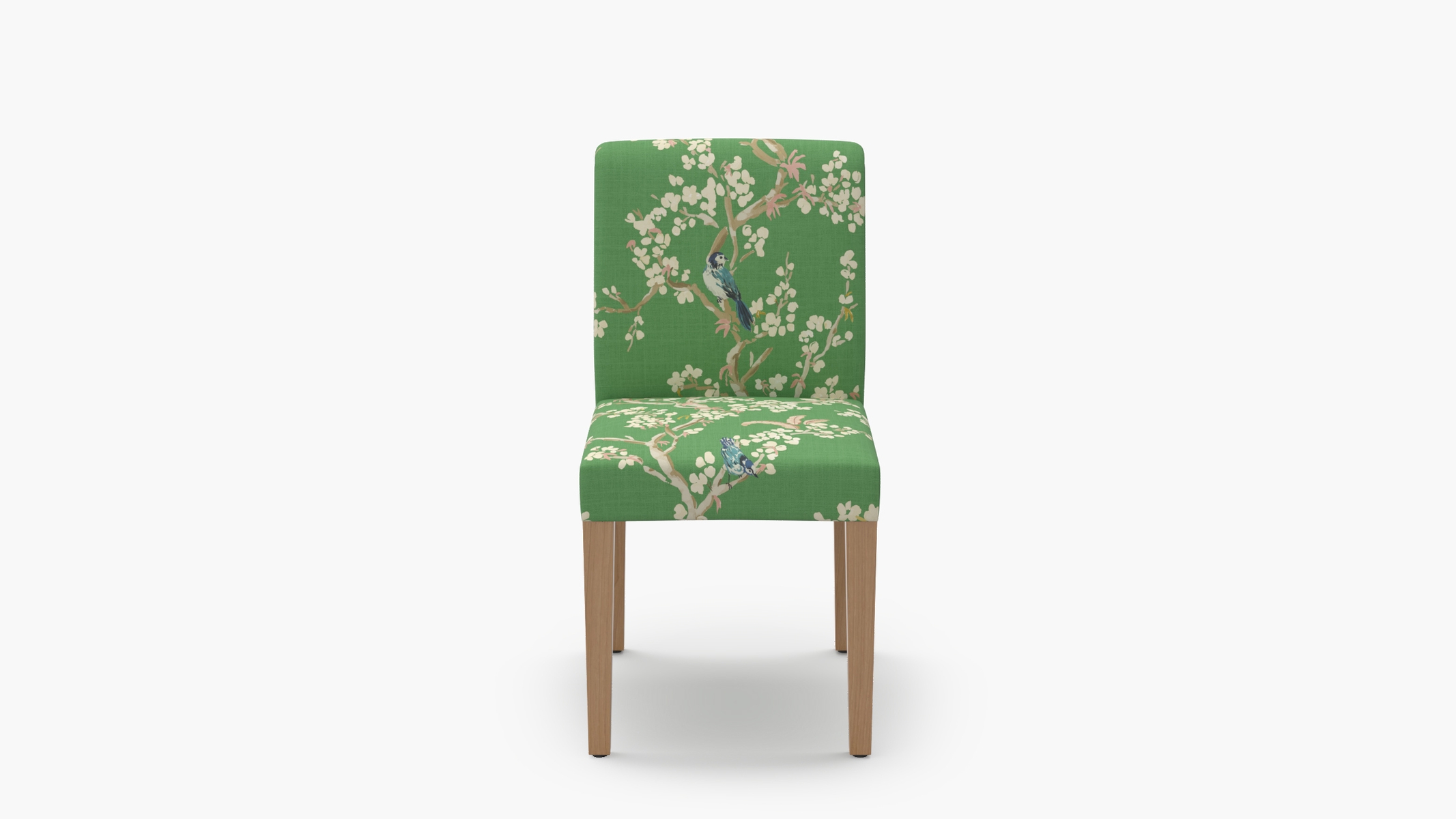 Signature Dining Chair, Jade Cherry Blossom, Natural Square Tapered Leg - Image 0